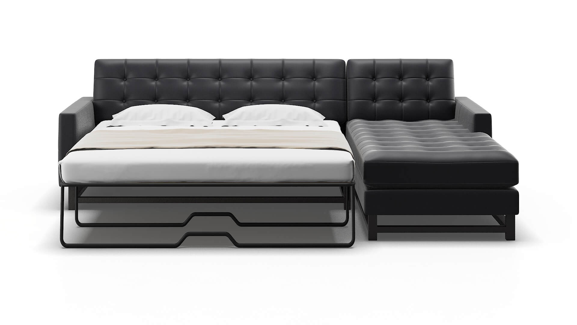 Madrid Redondo Navy Panel Sleeper Espresso legs 1