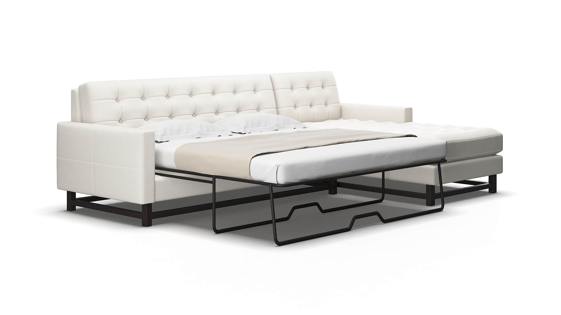 Madrid Redondo-pearl Panel sleeper Espresso Legs  2