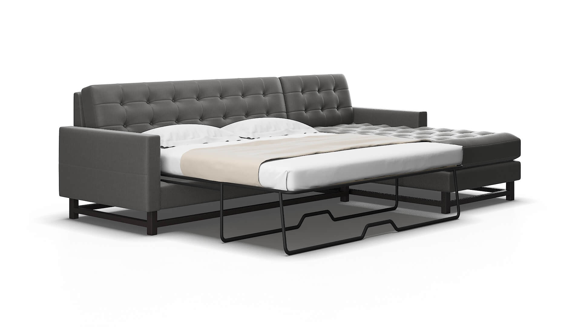 Madrid Rocket charcoal Panel sleeper Espresso Legs  2