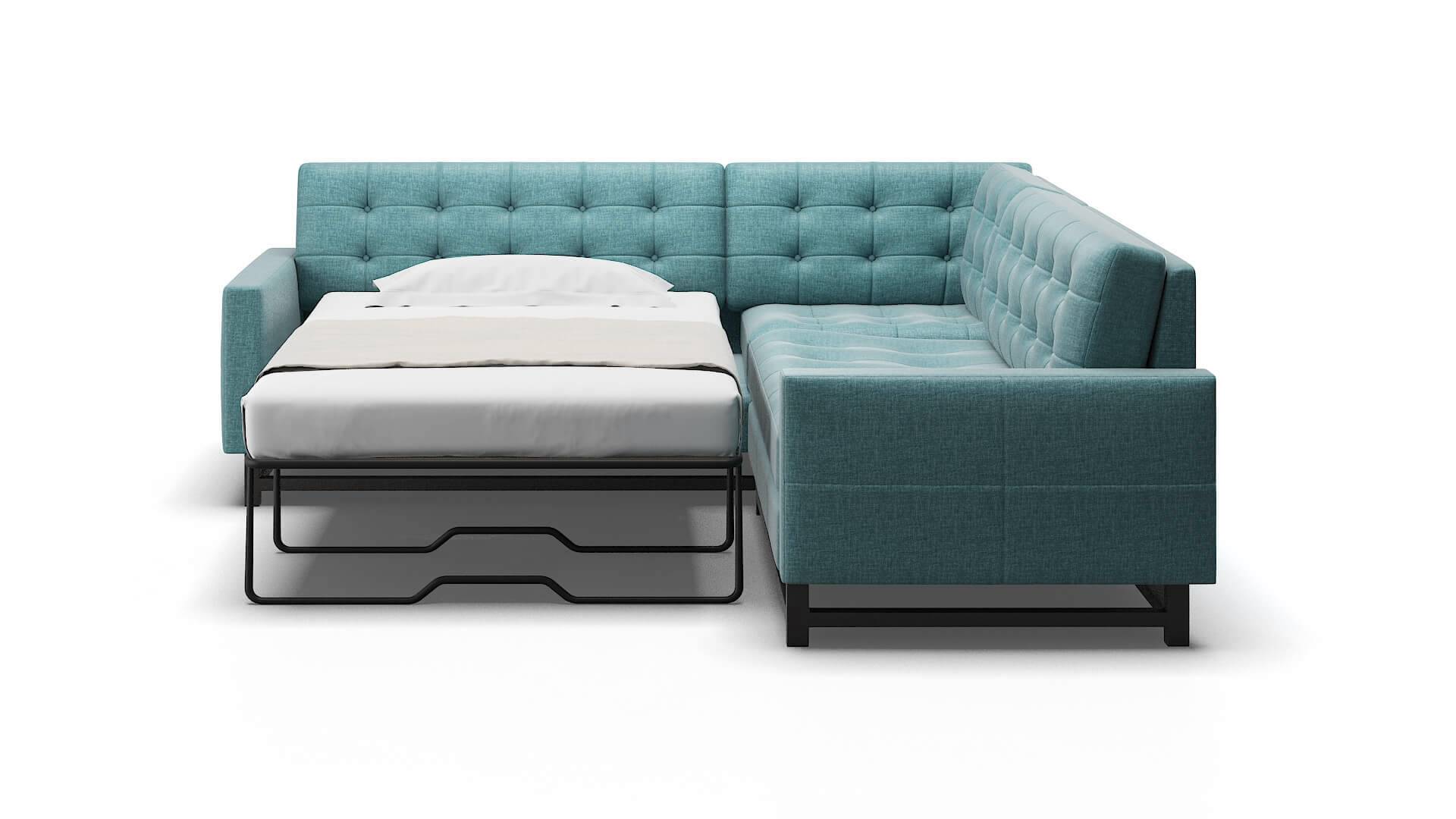 Madrid Rocket Peacock Sectional Sleeper Espresso legs 1