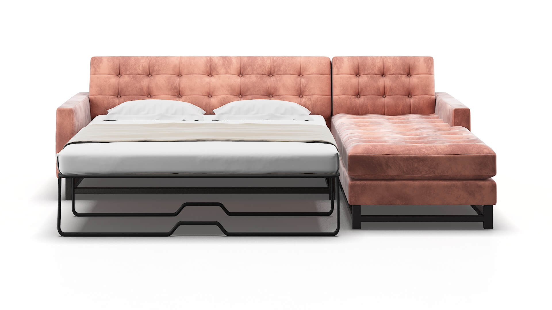 Madrid Royale Blush Panel Sleeper Espresso legs 1