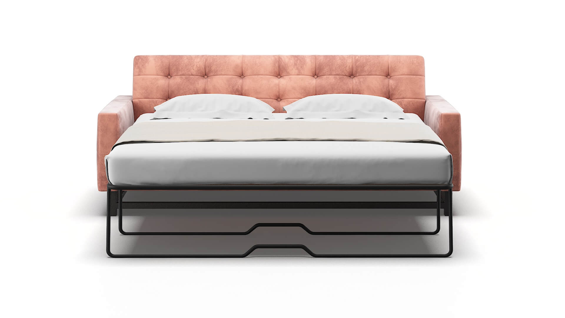 Madrid Royale Blush Sofa Sleeper Espresso legs 1