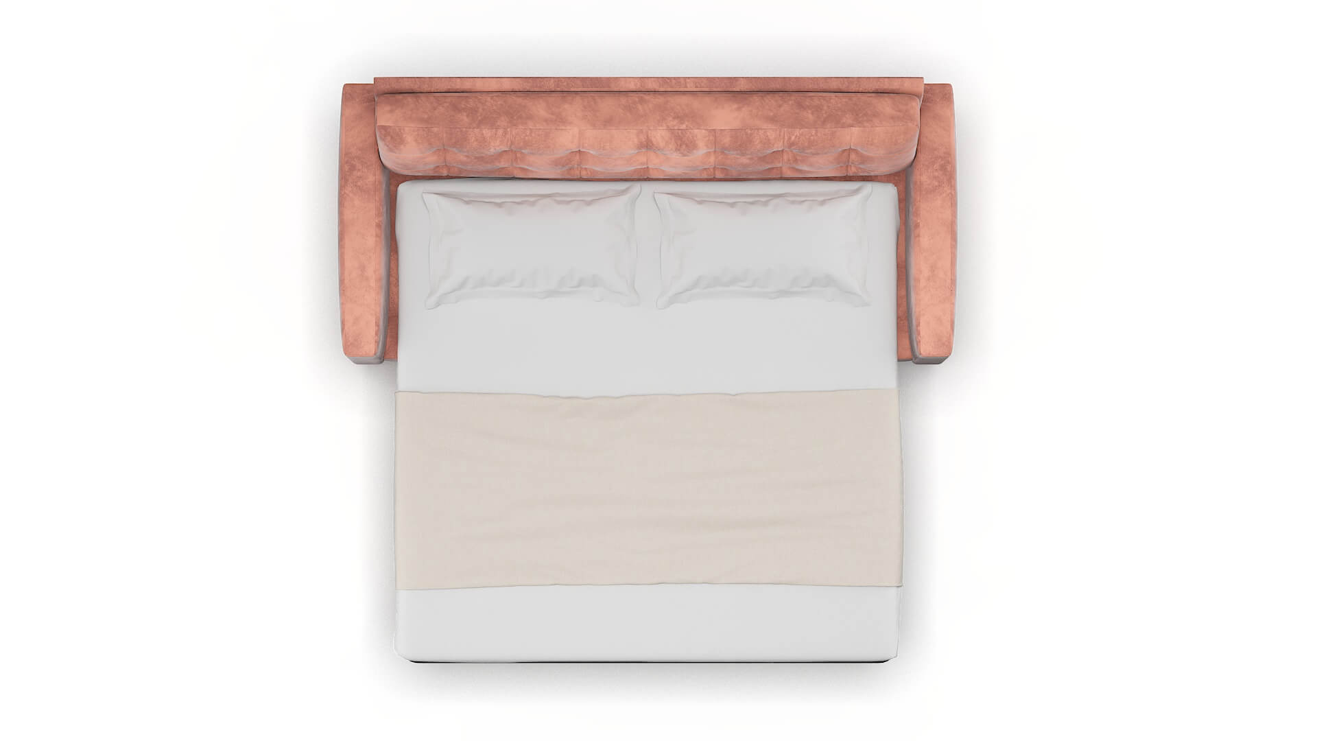 Madrid Royale Blush Sofa Sleeper Espresso legs 3