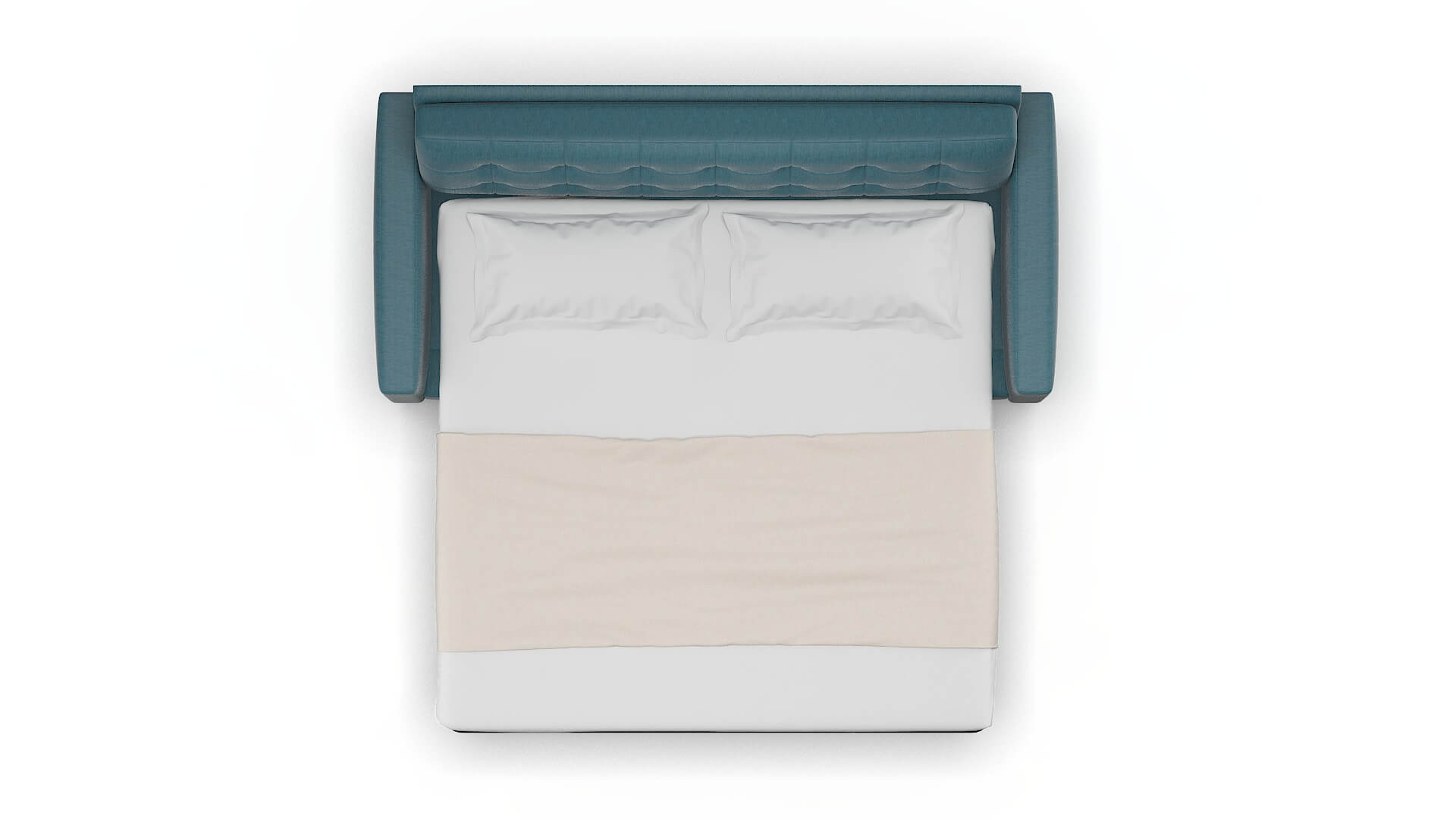 Madrid Royale Electric_blue Sofa Sleeper Espresso legs 3