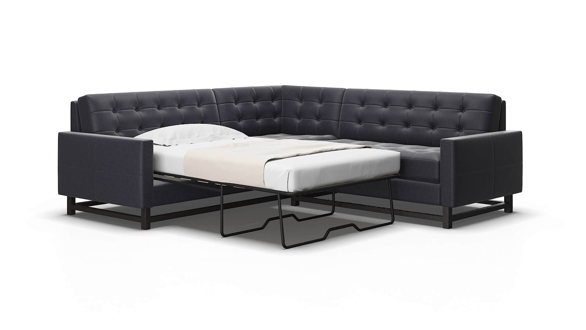 Madrid Sasha navy Sectional sleeper Espresso Legs  2