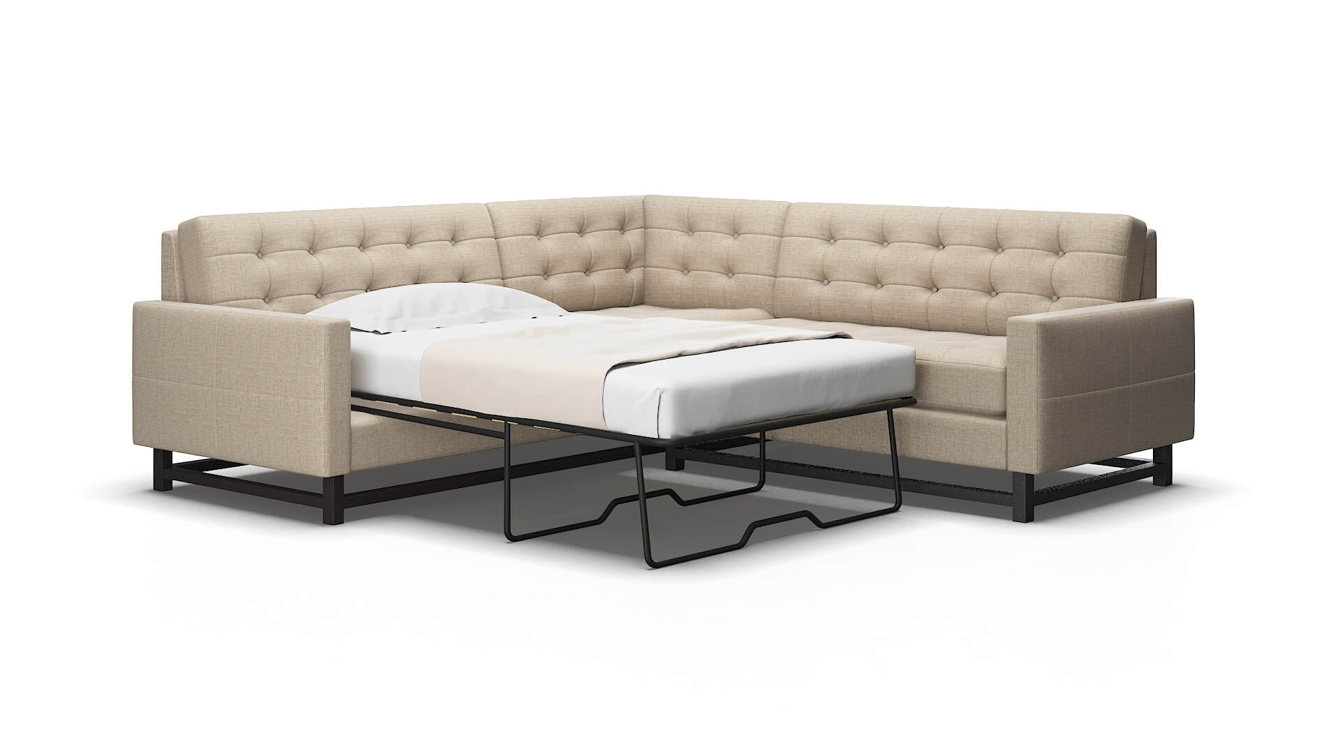 Madrid Sosoftness 74 Sectional sleeper Espresso Legs  2