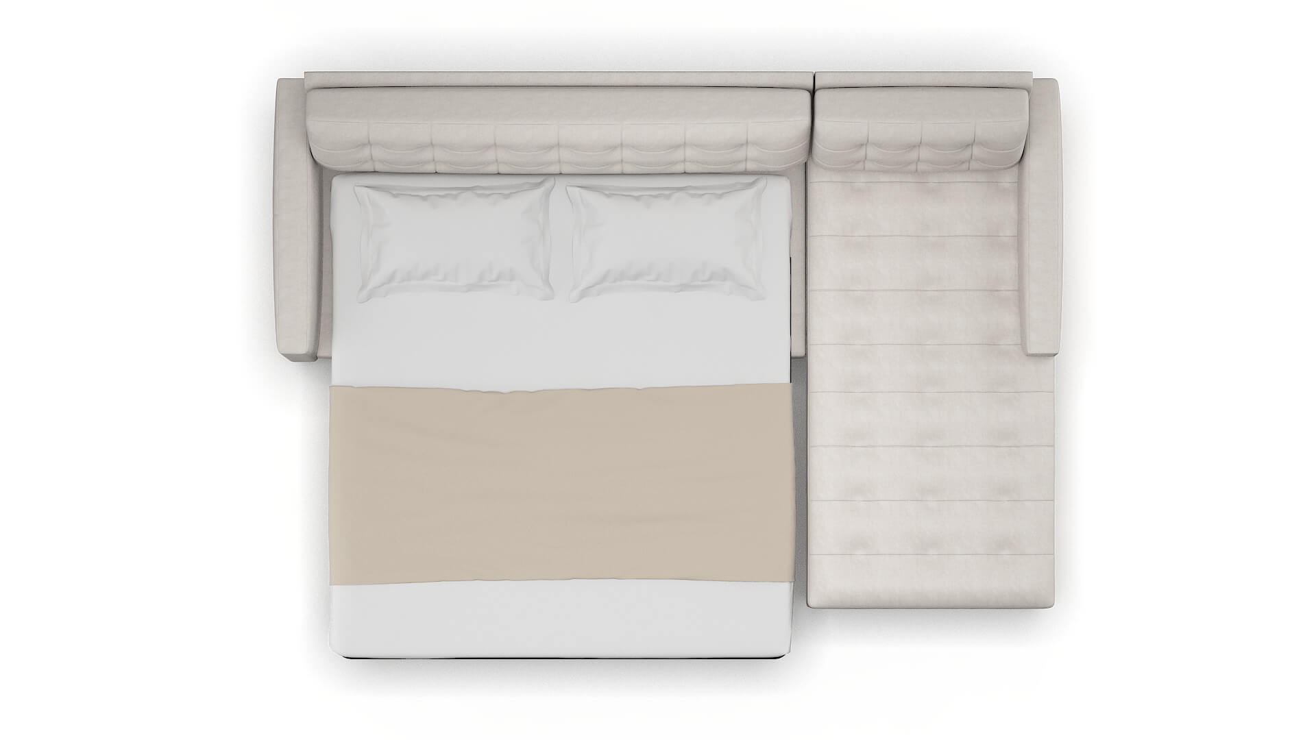 Madrid Suave Dove Panel Sleeper Espresso legs 3