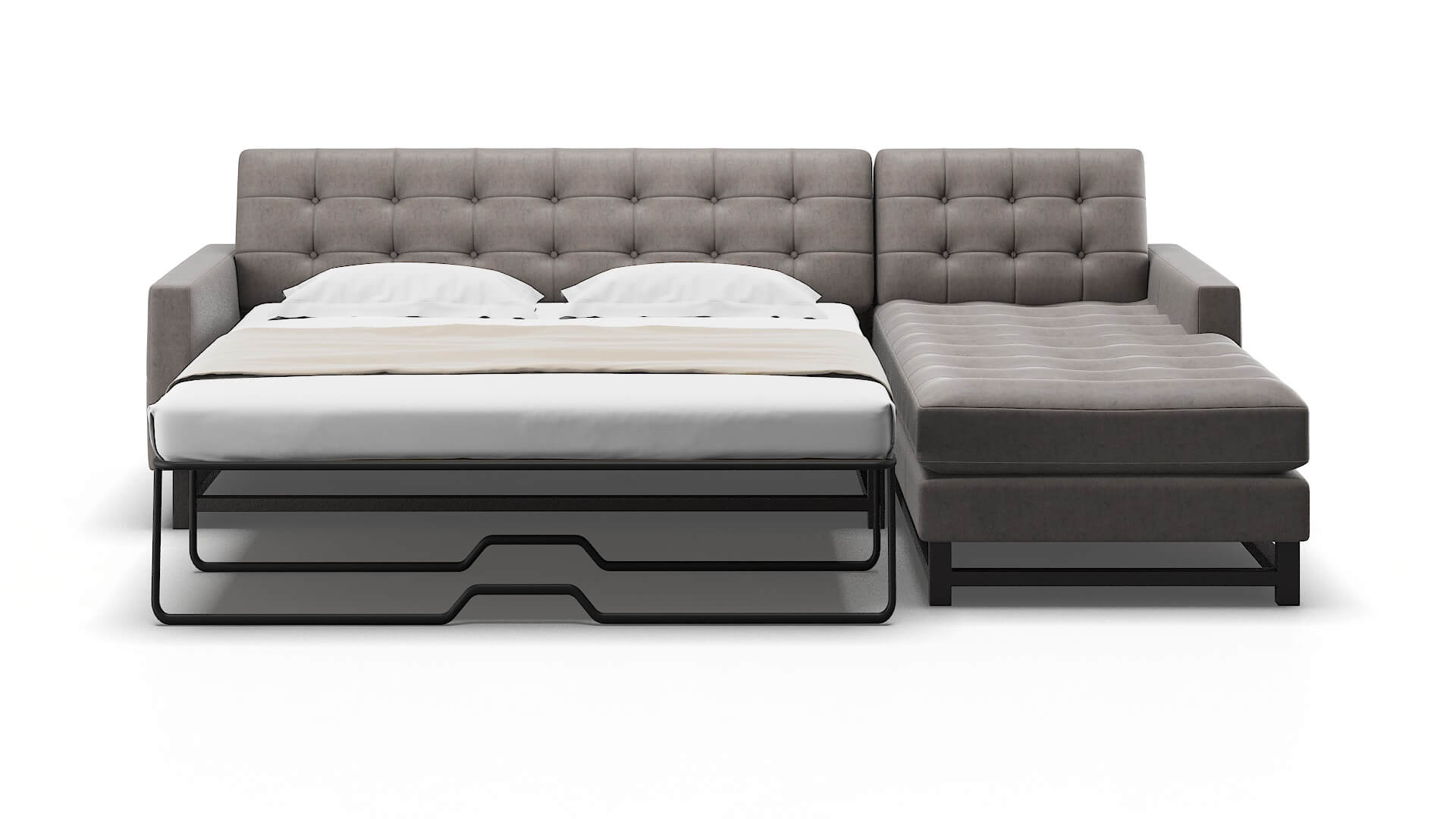 Madrid Suave Slate Panel Sleeper Espresso legs 1