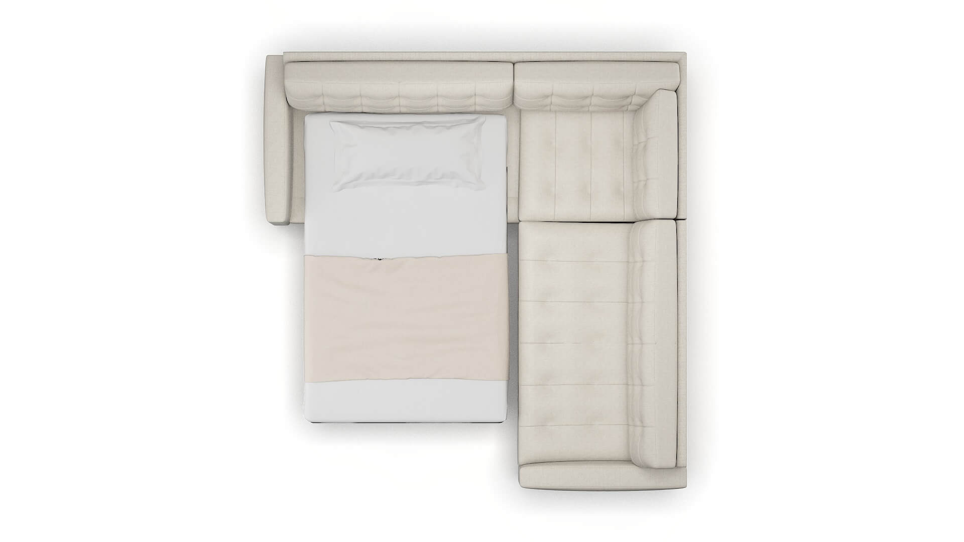 Madrid Terrain Natural Sectional Sleeper Espresso legs 3