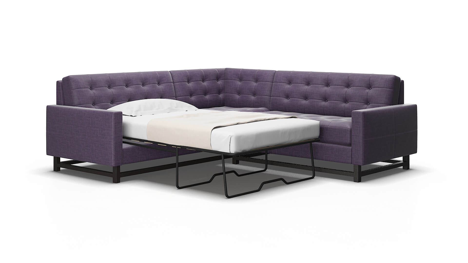 Madrid Tess blackberry Sectional sleeper Espresso Legs  2