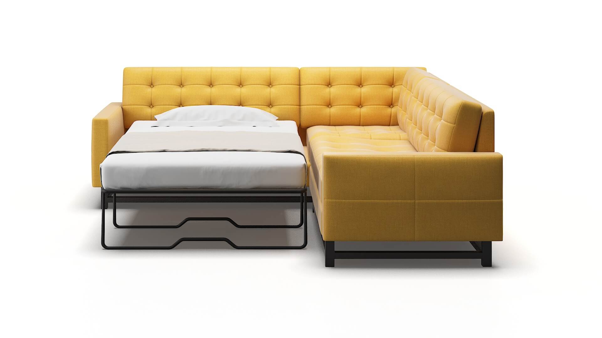 Madrid Tess Turmeric Sectional Sleeper Espresso legs 1