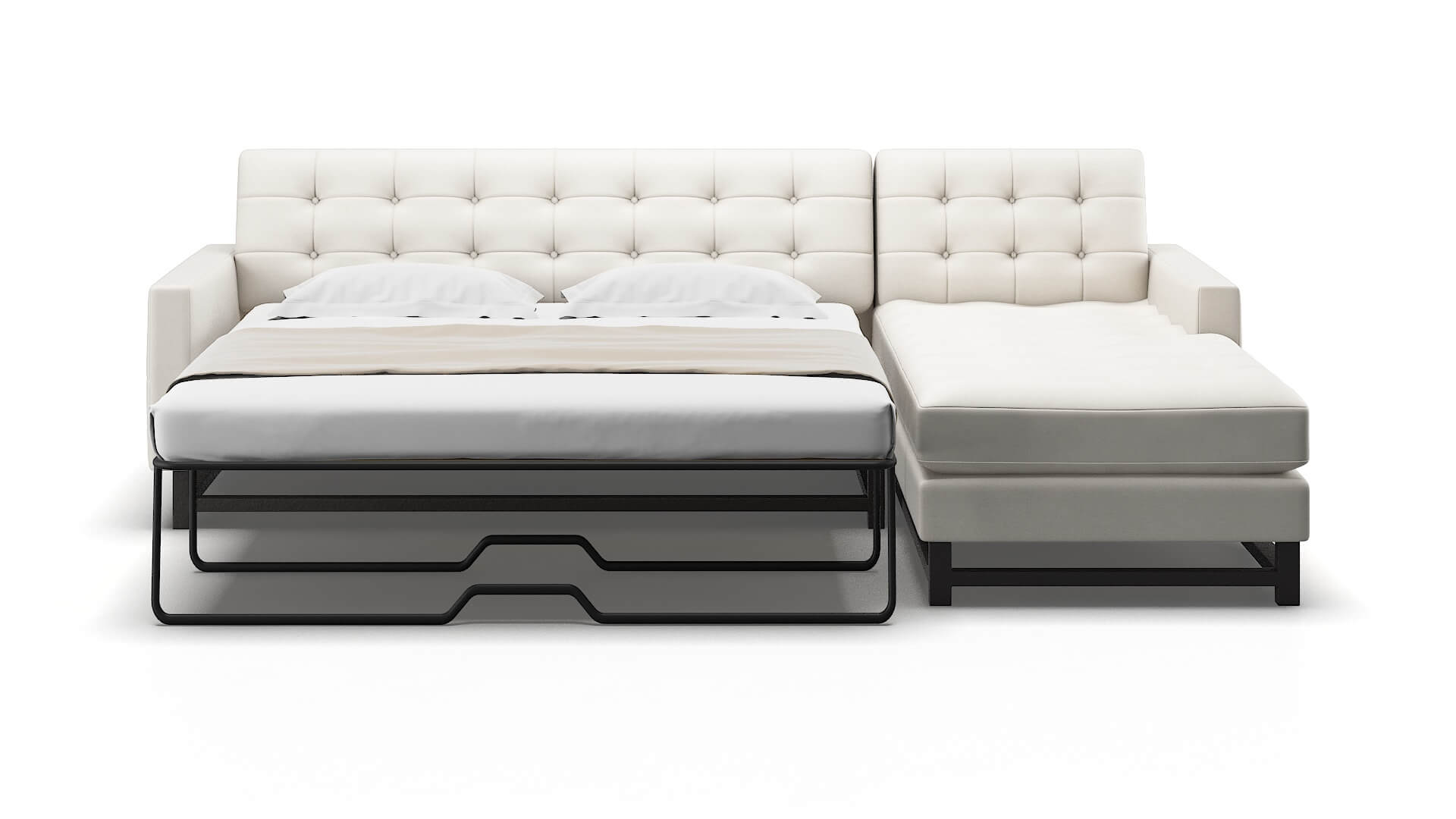 Madrid Venice Eggshell Panel Sleeper Espresso legs 1