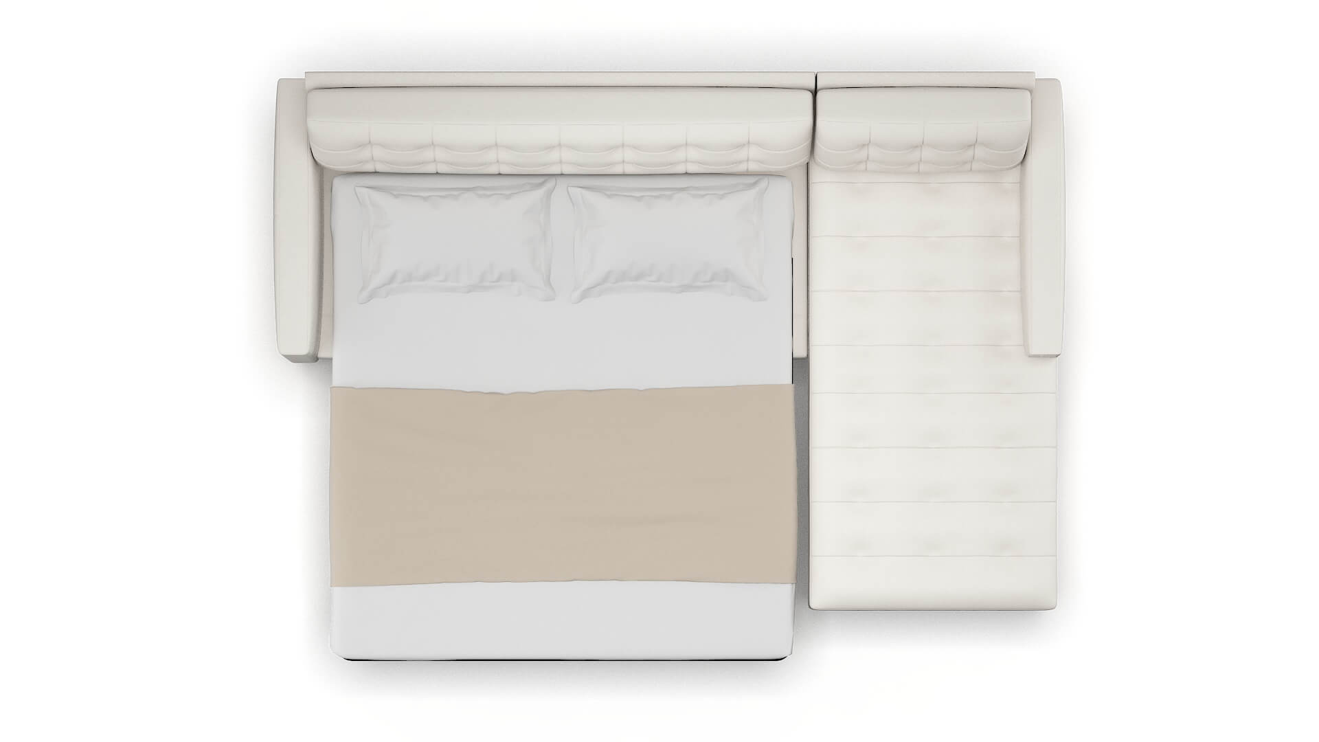 Madrid Venice Eggshell Panel Sleeper Espresso legs 3