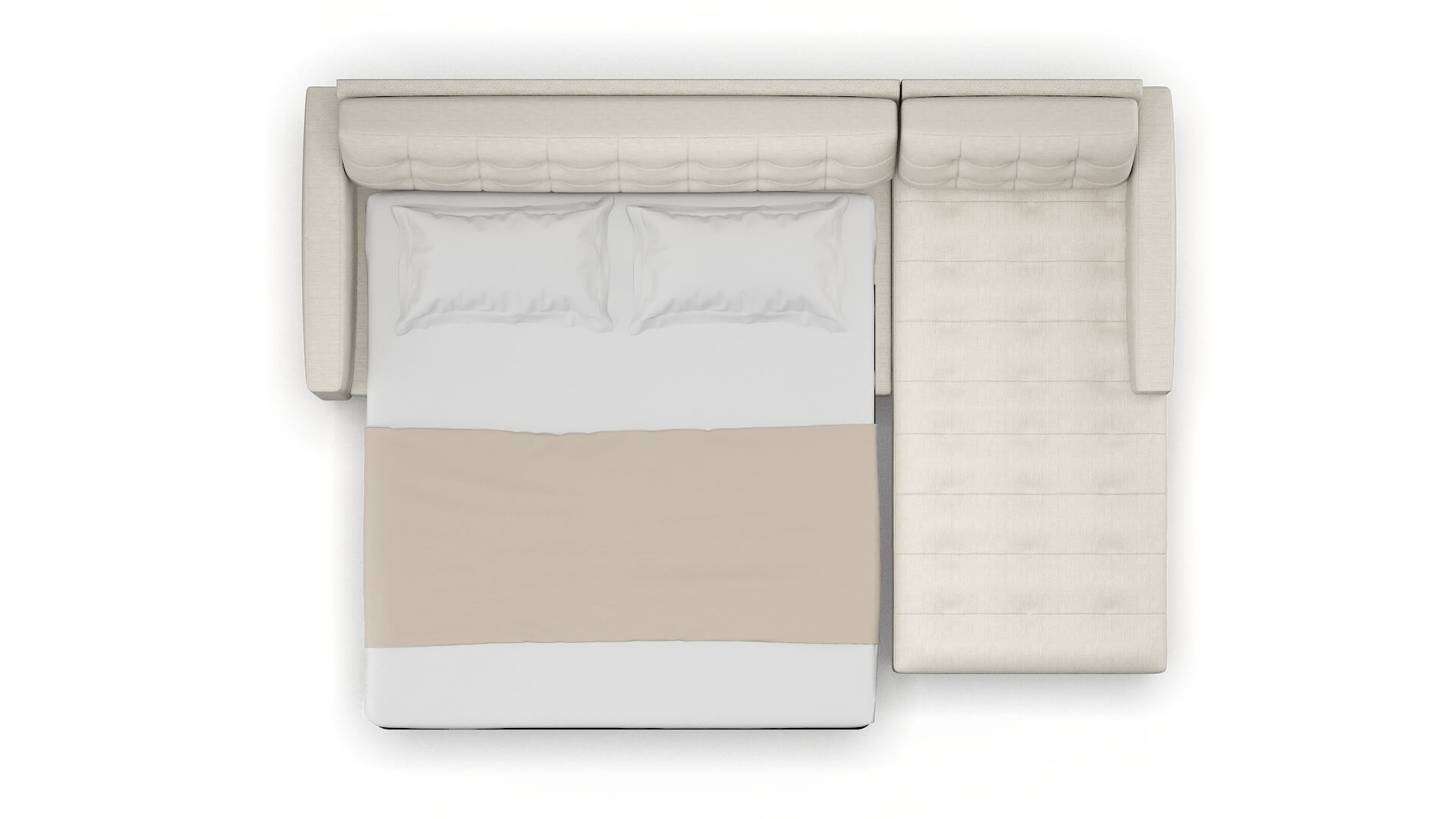 Madrid Venus Cream Panel Sleeper Espresso legs 3