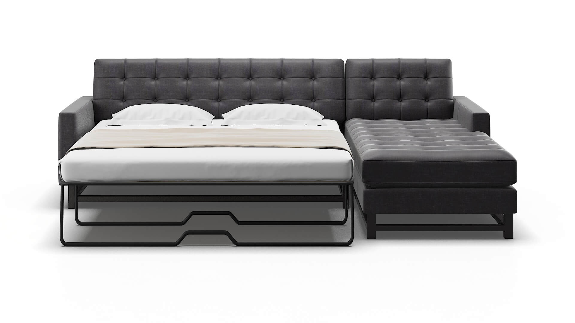 Madrid Venus Onyx Panel Sleeper Espresso legs 1