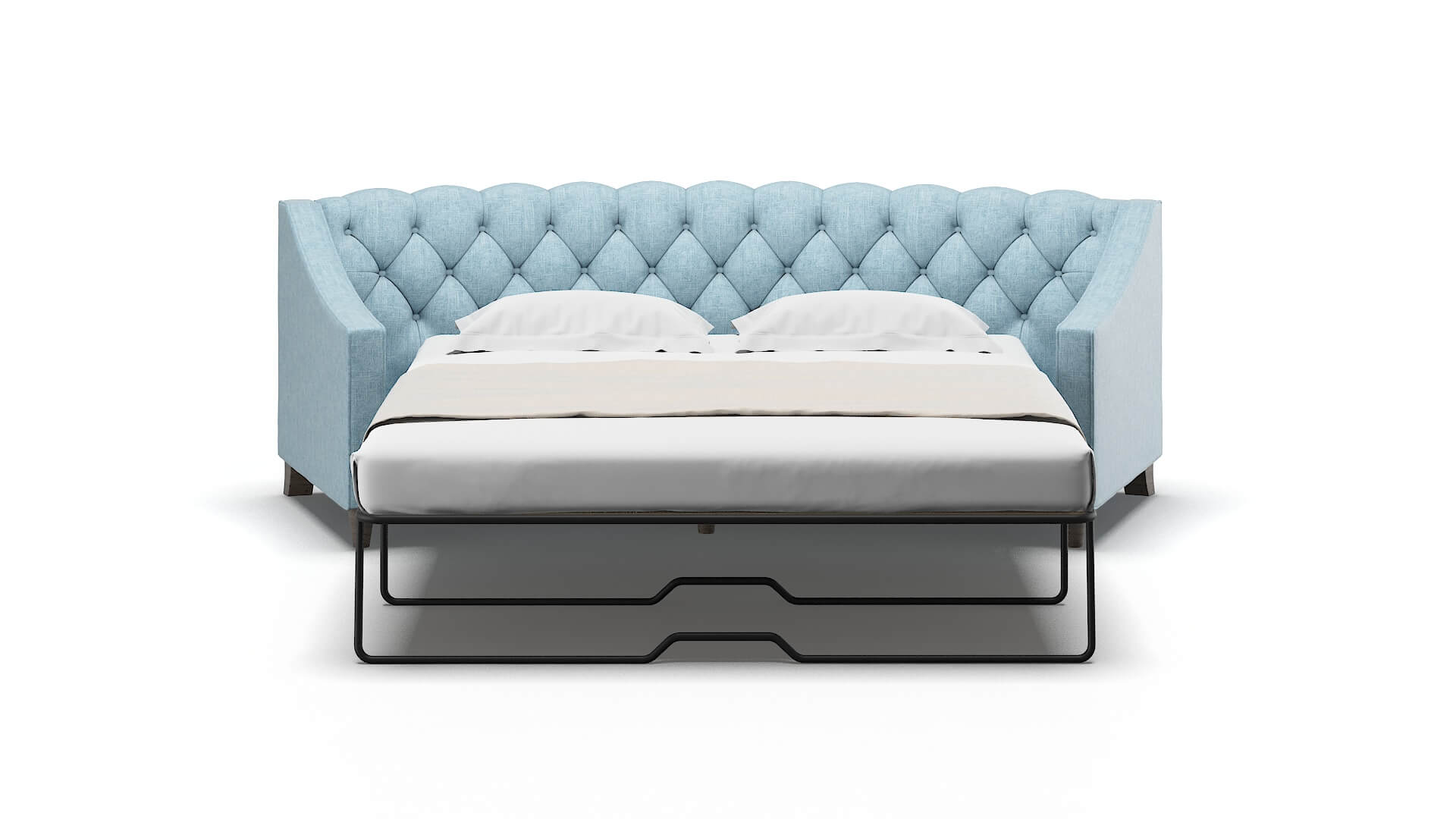 Manchester Atlas Turquoise Sofa Sleeper Espresso legs 1