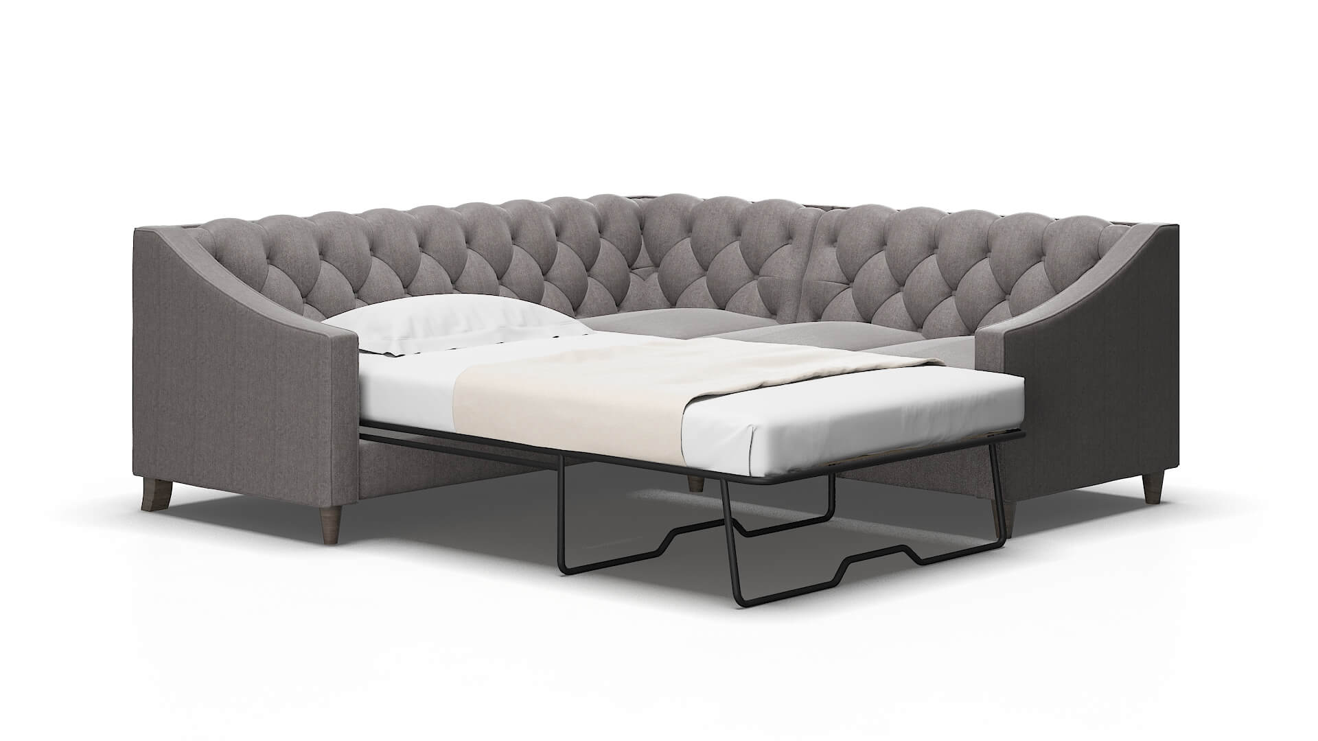 Manchester Atlas_plz Silver Sectional Sleeper espresso legs 2