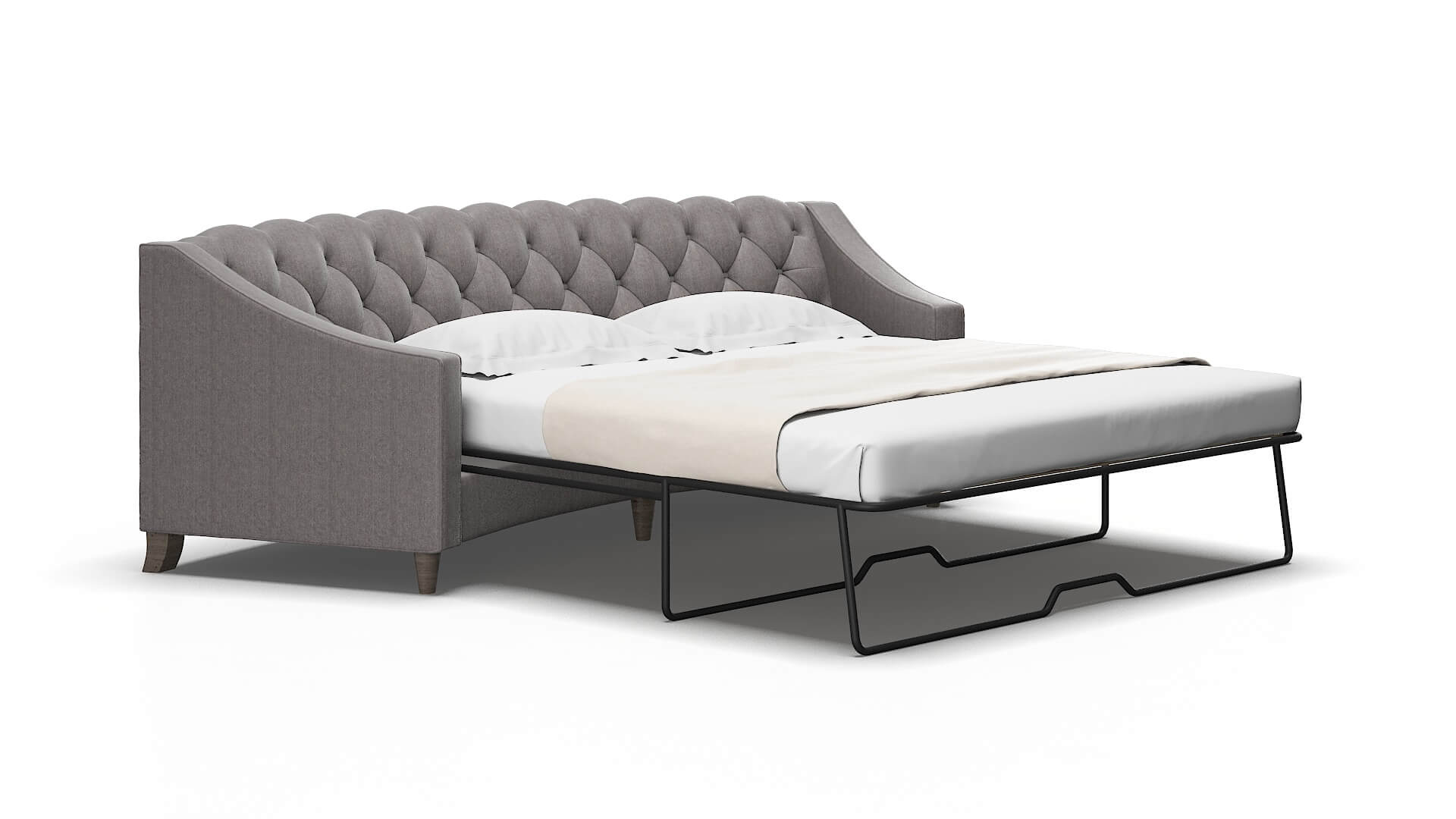 Manchester Atlas_plz Silver Sofa Sleeper espresso legs 2