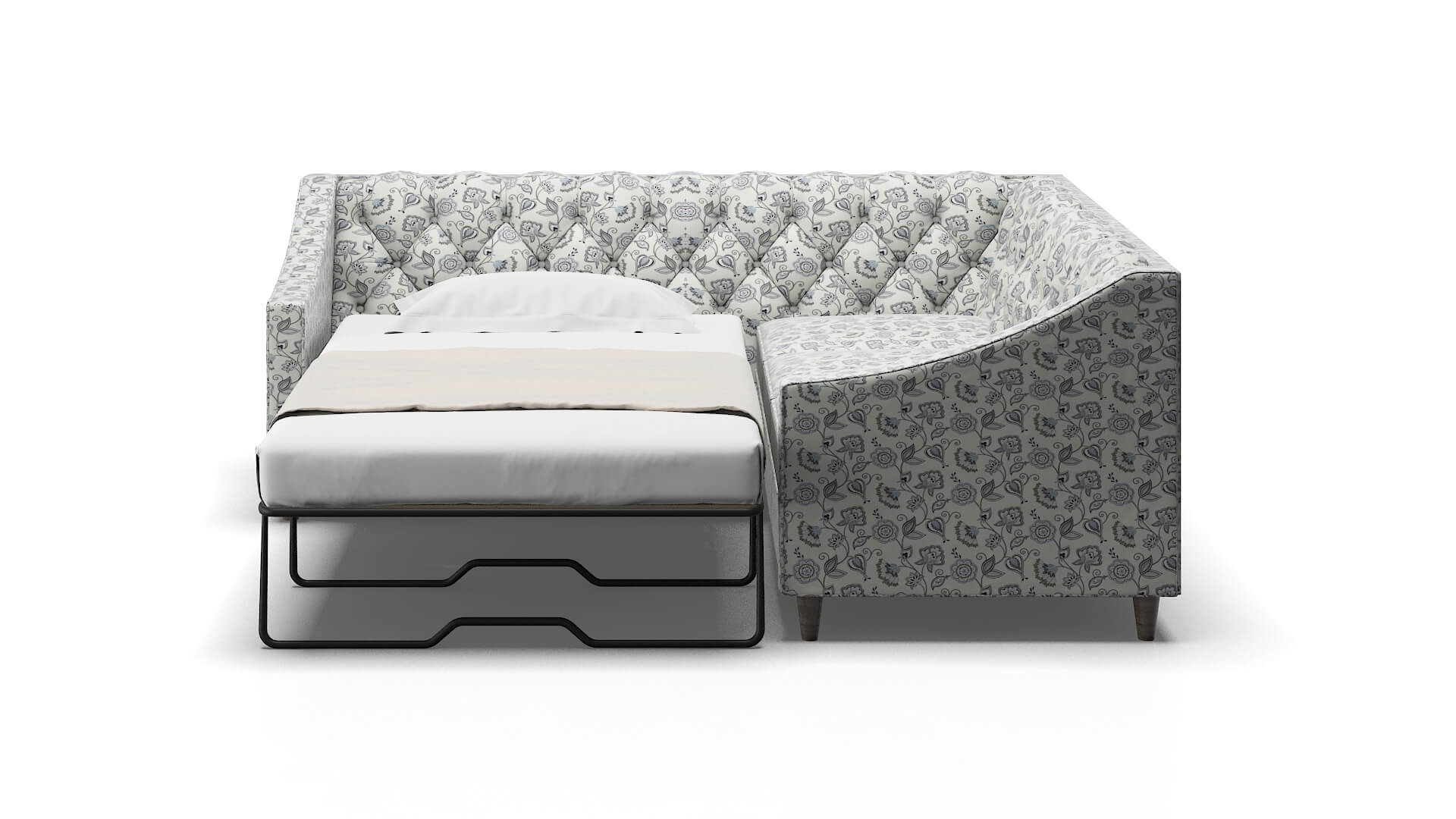 Manchester Avignon Sky Sectional Sleeper Espresso legs 1