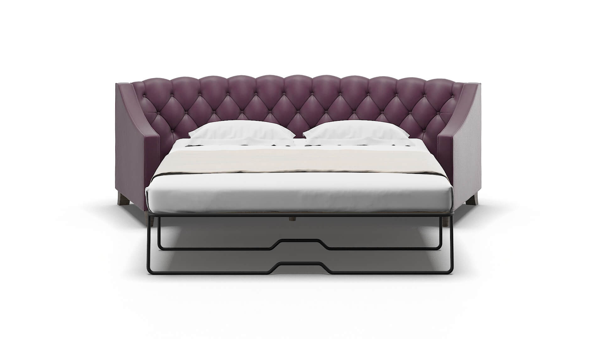 Manchester Bella Aubergine Sofa Sleeper Espresso legs 1