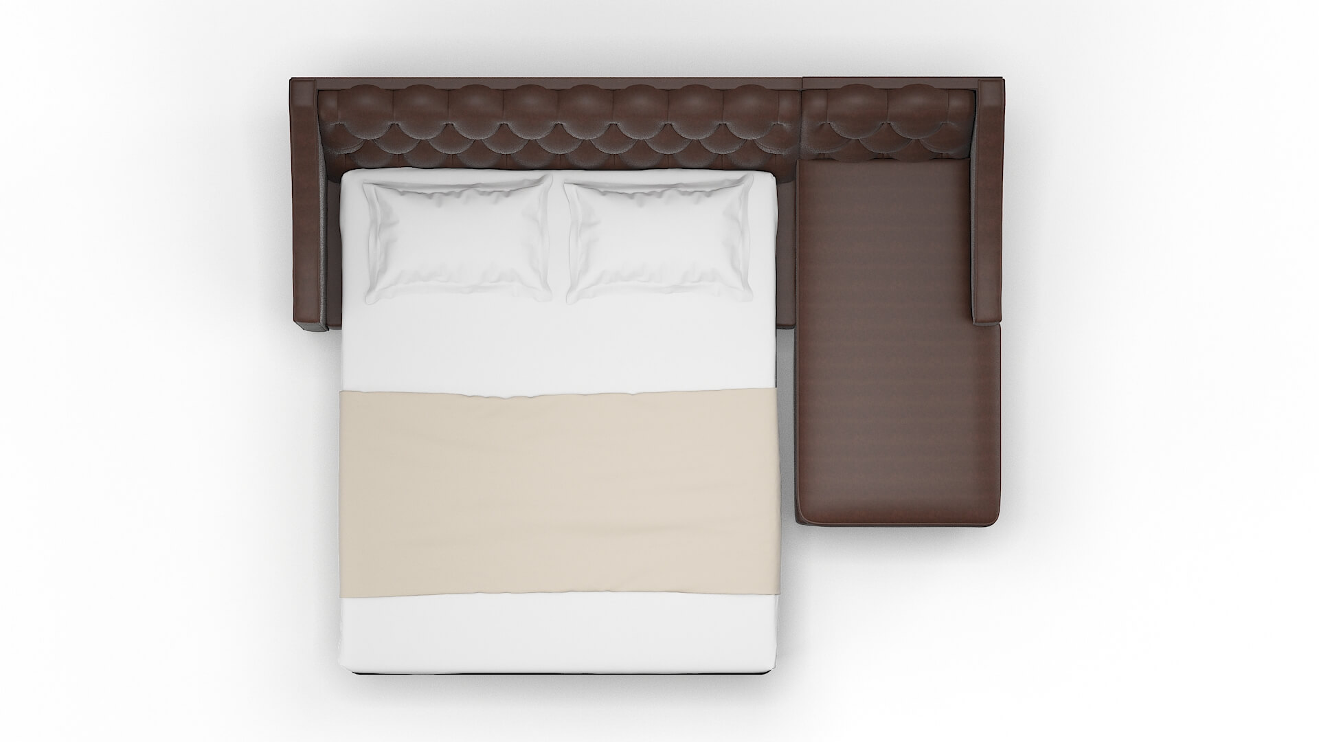 Manchester Bella Espresso Panel Sleeper Espresso legs 3