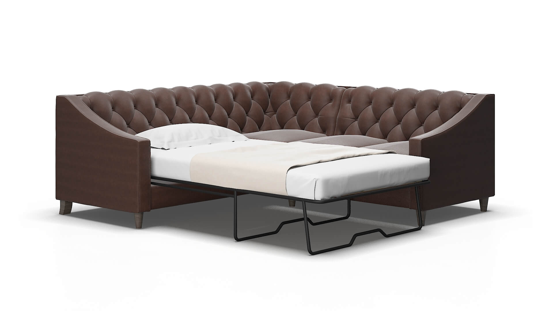 Manchester Bella espresso Sectional sleeper Espresso Legs  2