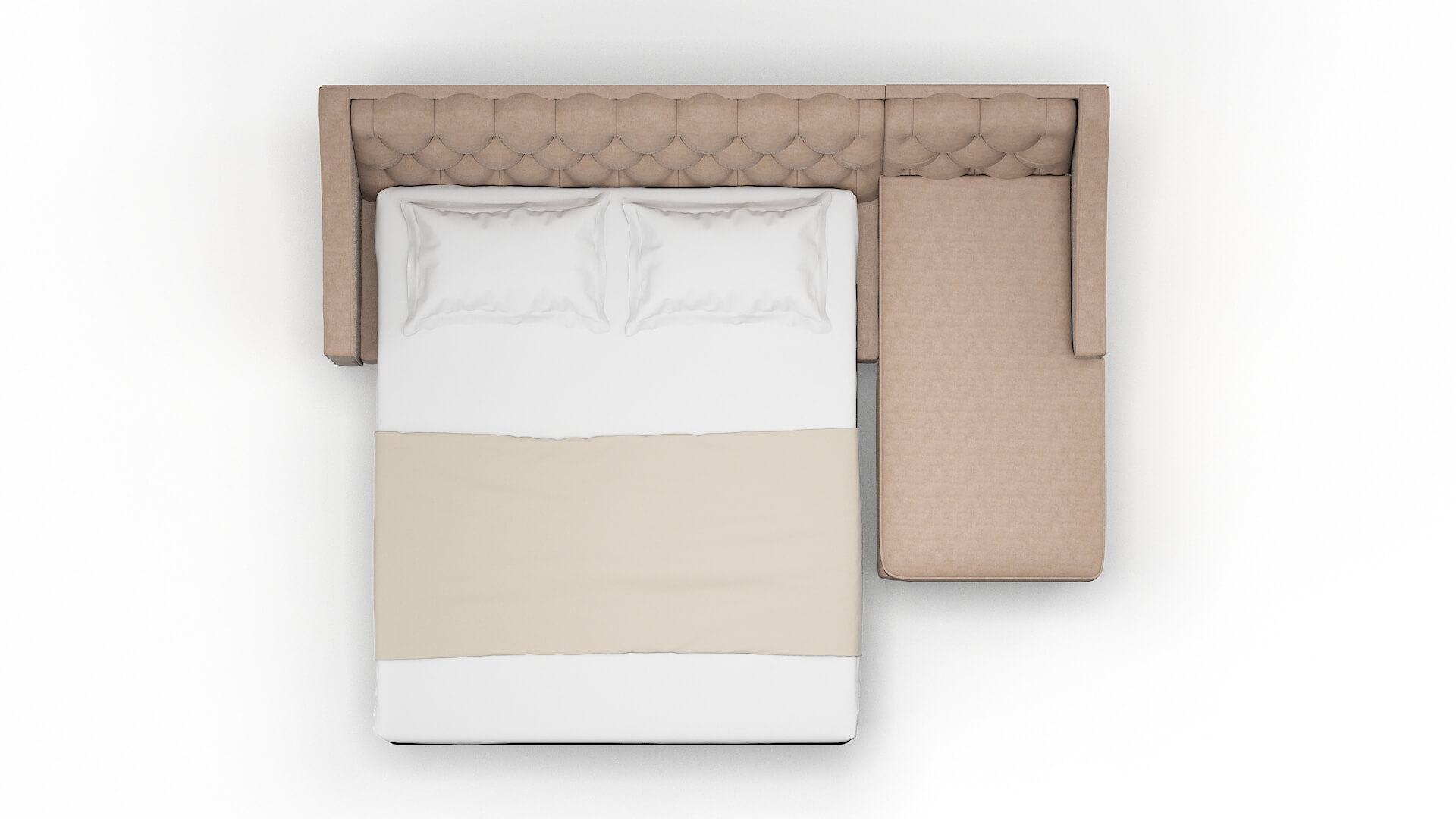 Manchester Bella Pewter Panel Sleeper Espresso legs 3