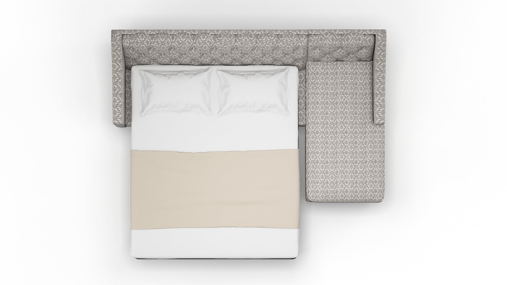 Manchester Bergamo Dove Panel Sleeper Espresso legs 3