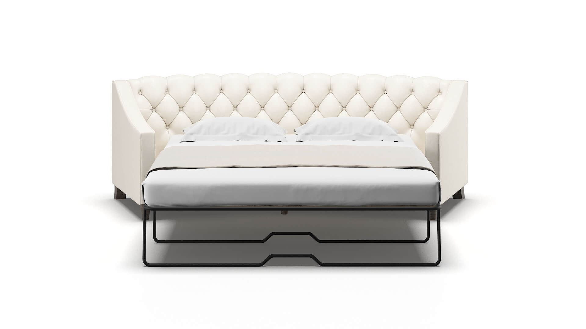 Manchester Blanche Milky Sofa Sleeper Espresso legs 1