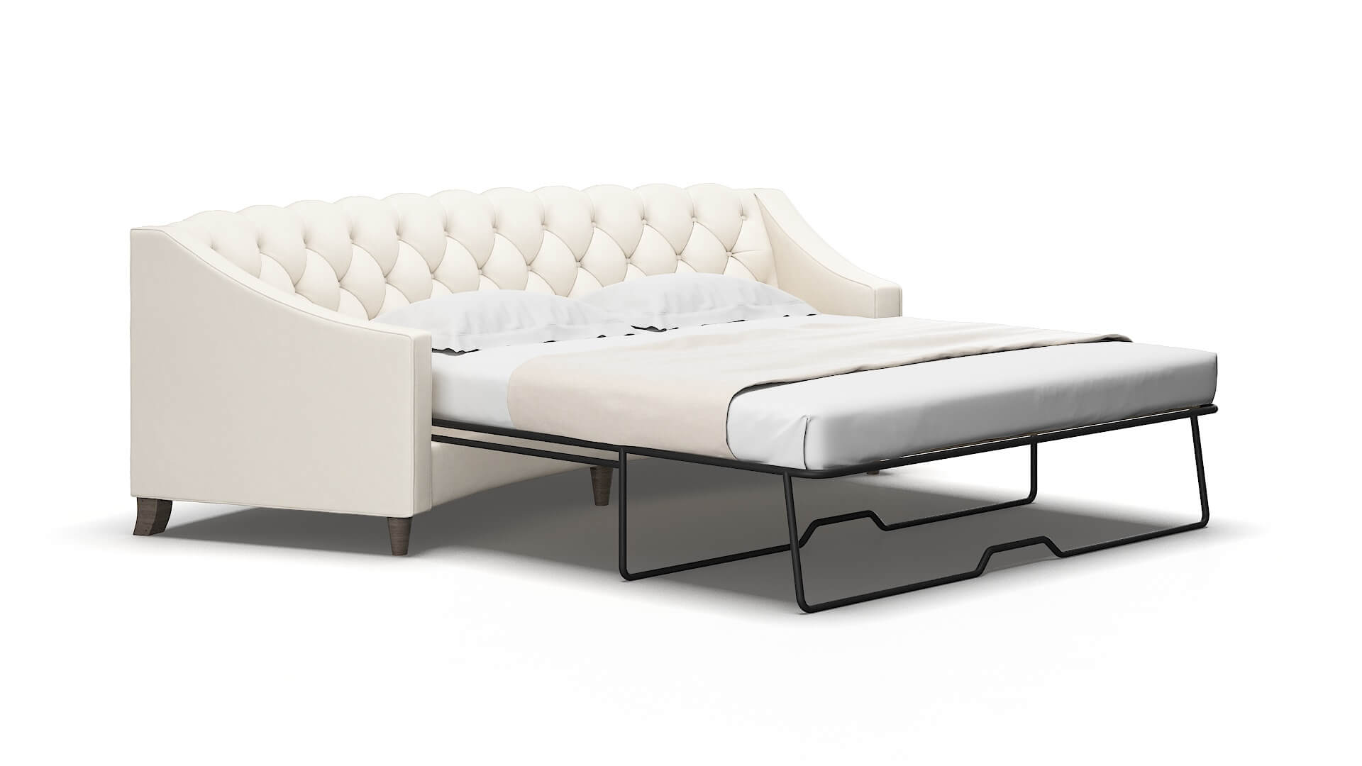 Manchester Blanche Milky Sofa Sleeper Espresso legs 2