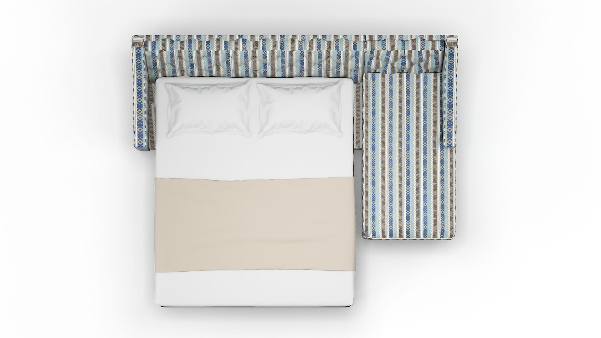 Manchester Bodhi Indigo Panel Sleeper Espresso legs 3