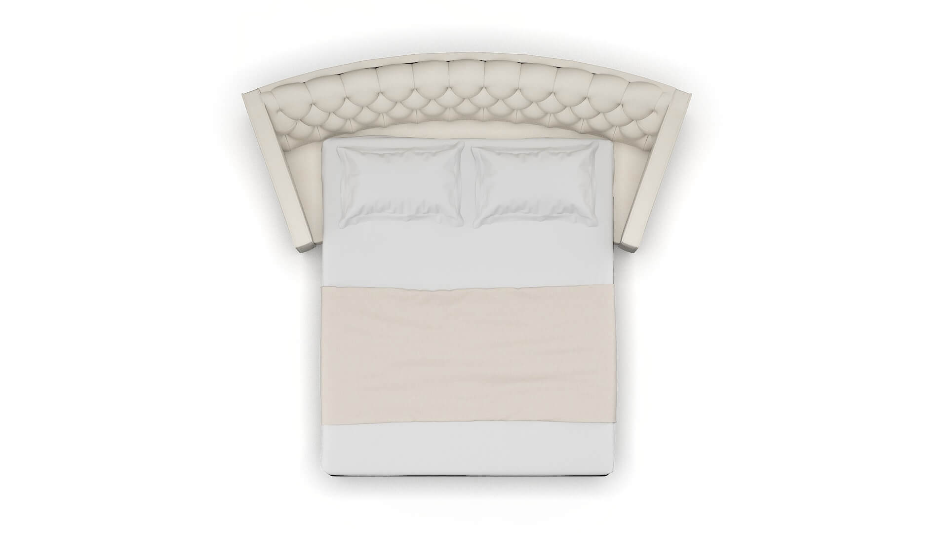 Manchester Bungalow Ivory Sofa Sleeper Espresso legs 3