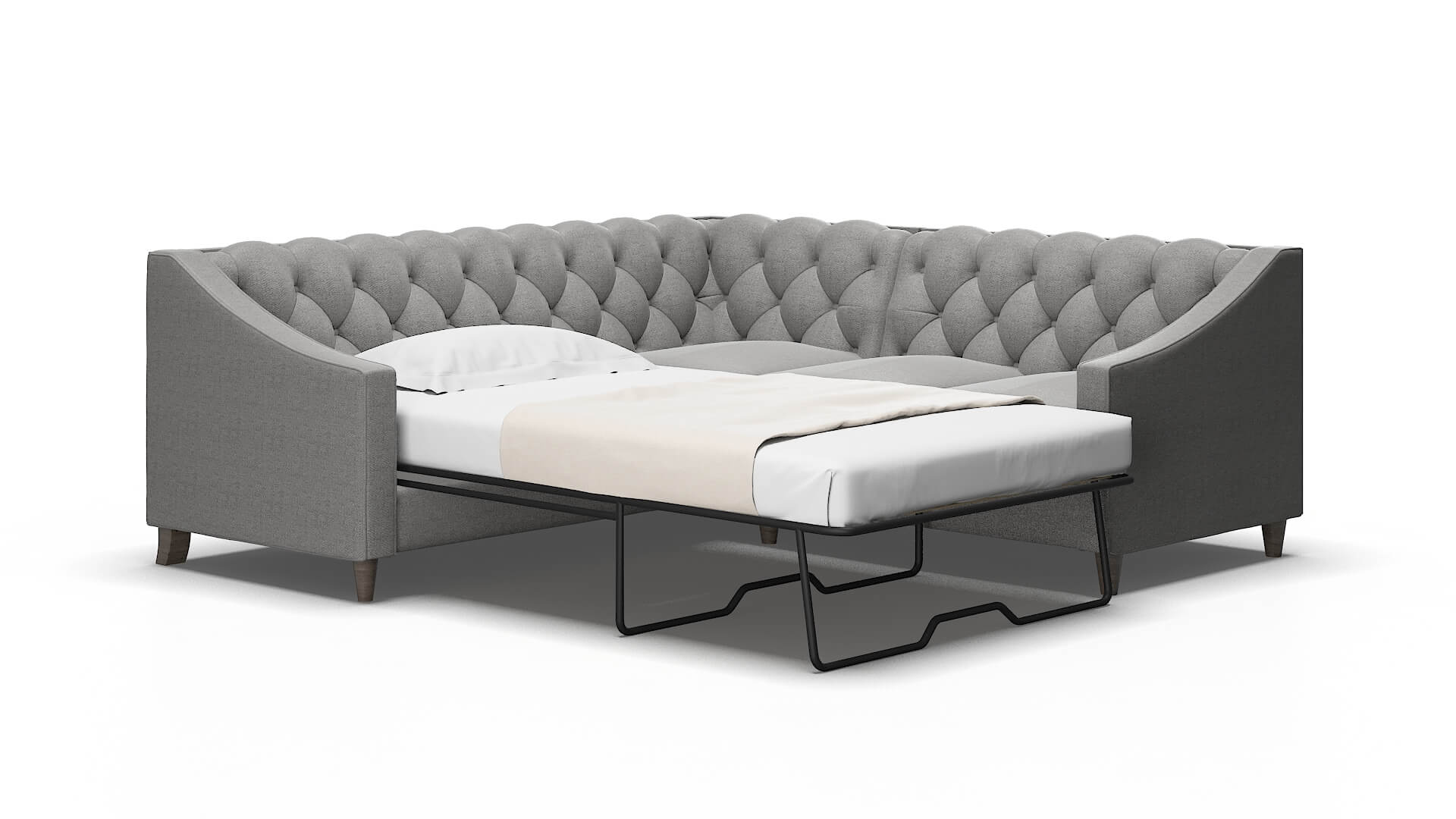 Manchester Catalina steel Sectional sleeper Espresso Legs  2