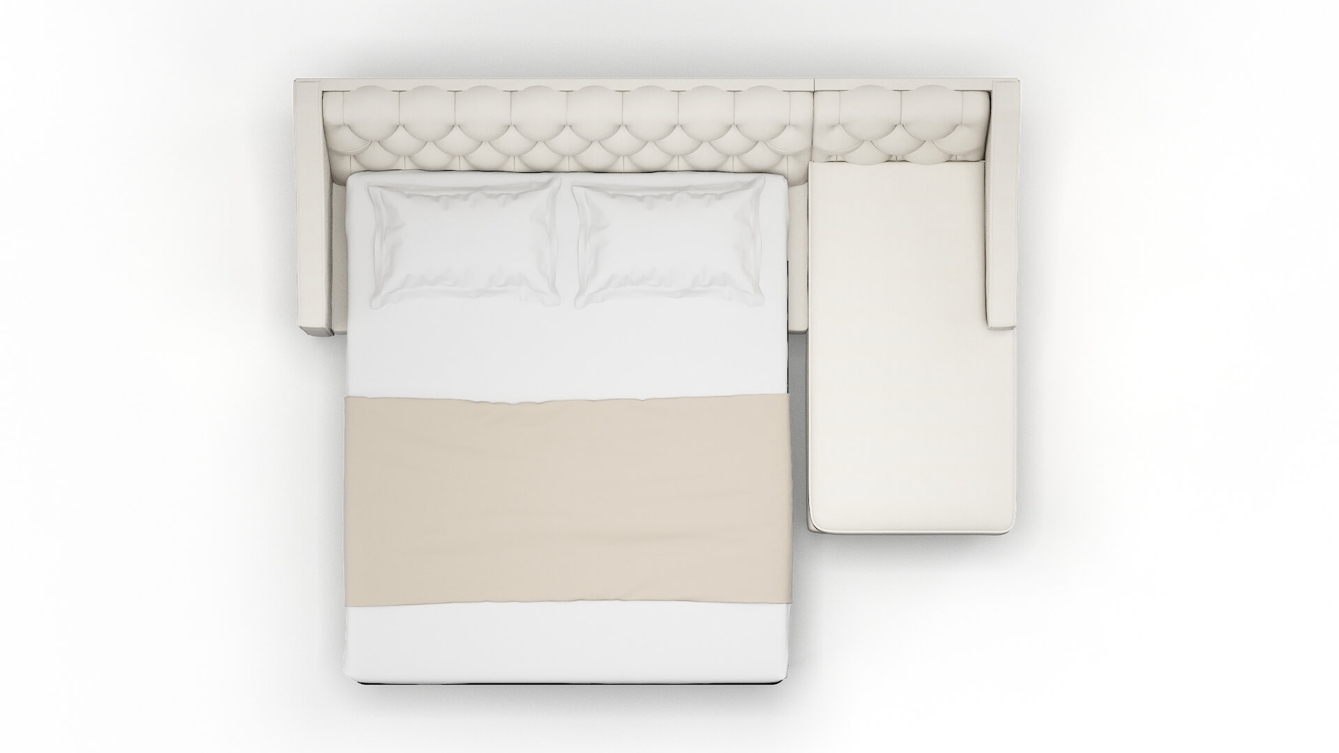 Manchester Chance Bone Panel Sleeper Espresso legs 3