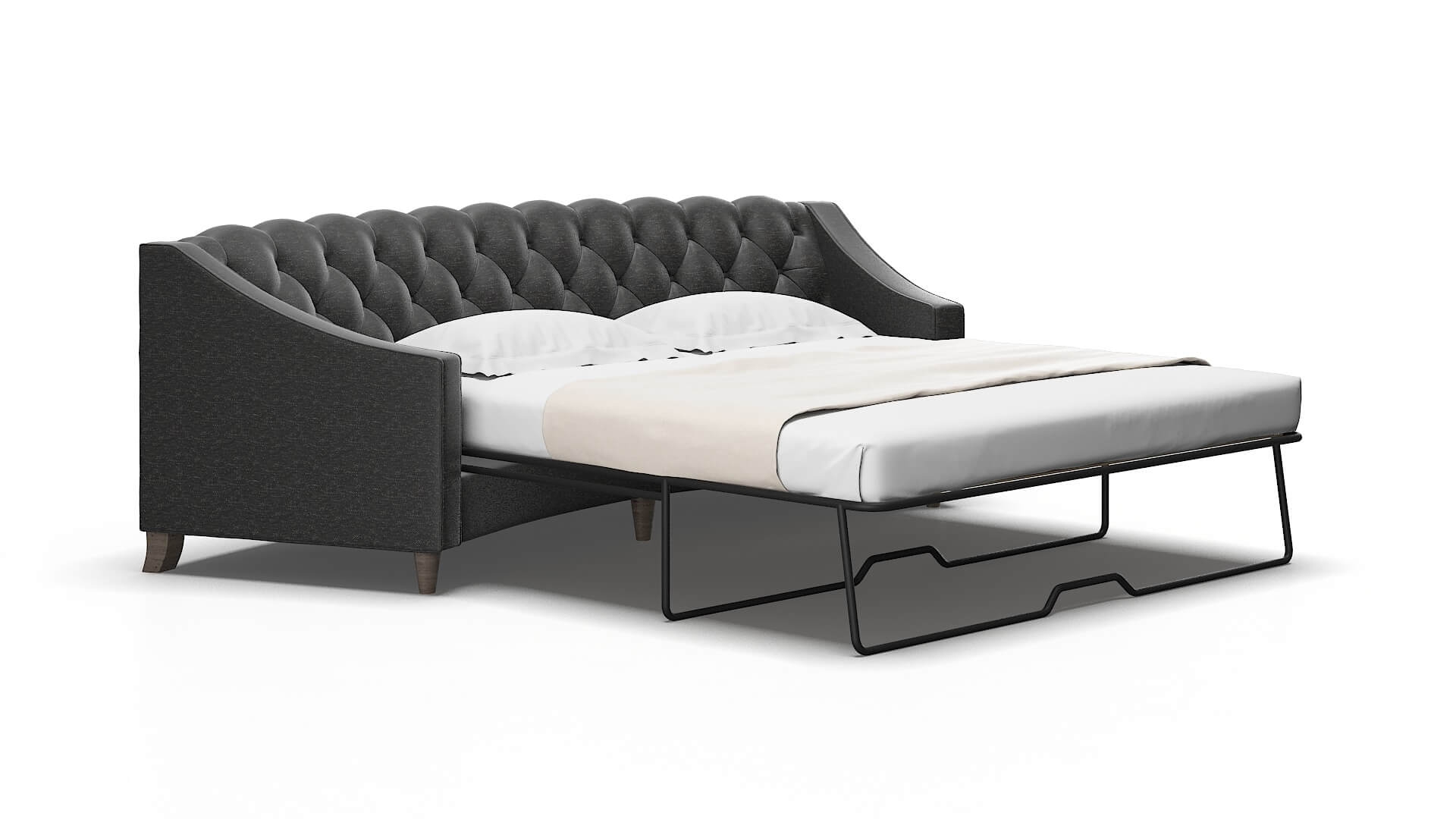 Manchester Chance denim Sofa sleeper Espresso Legs  2