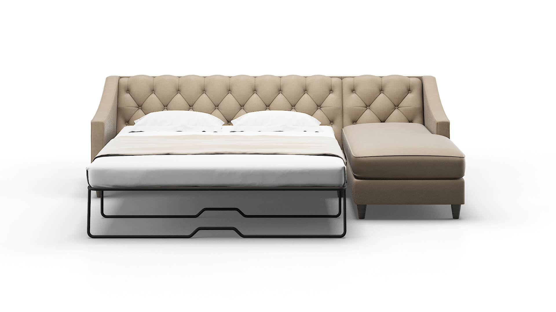 Manchester Chance Platinum Panel Sleeper Espresso legs 1