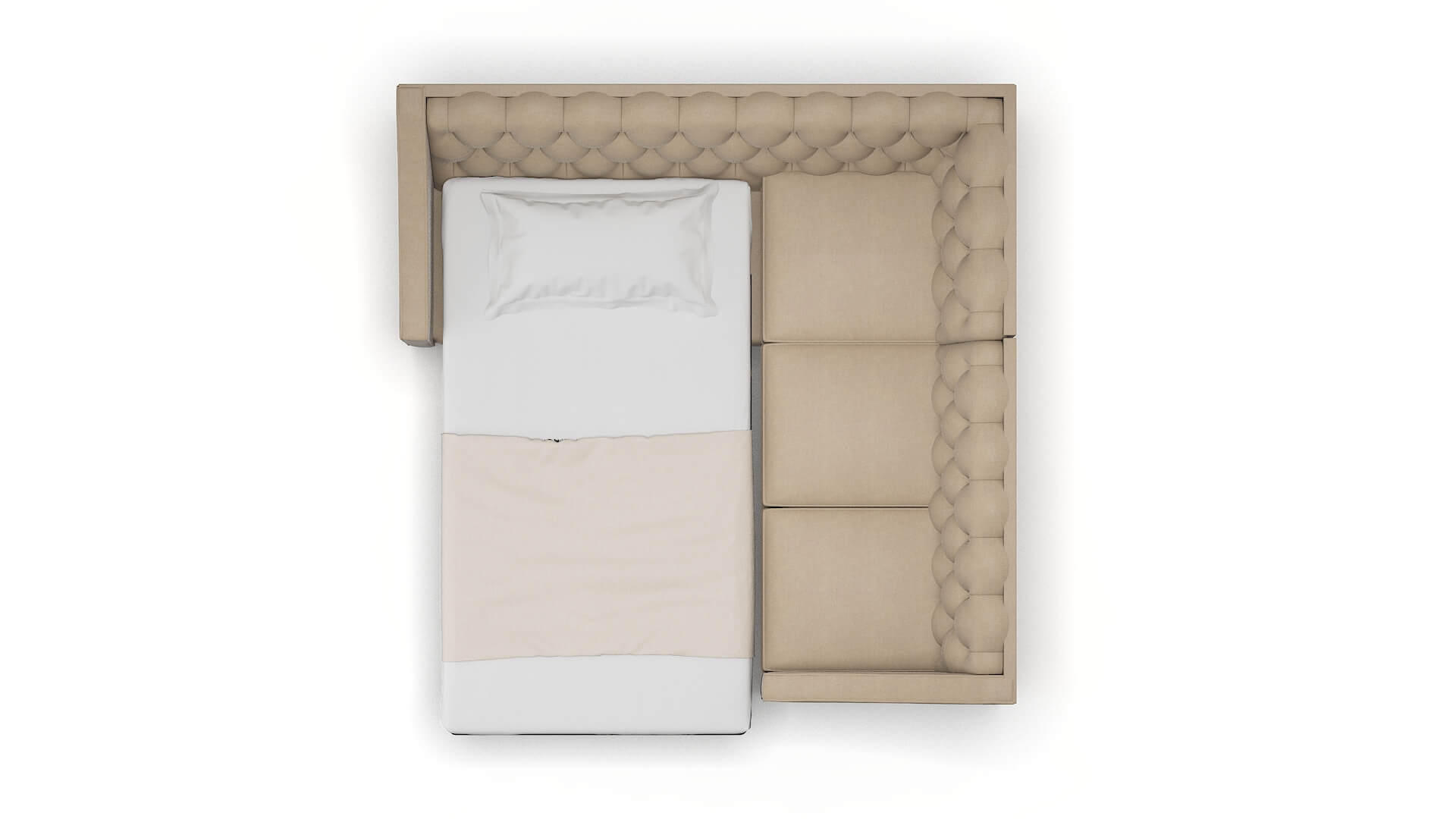 Manchester Chance Platinum Sectional Sleeper Espresso legs 3