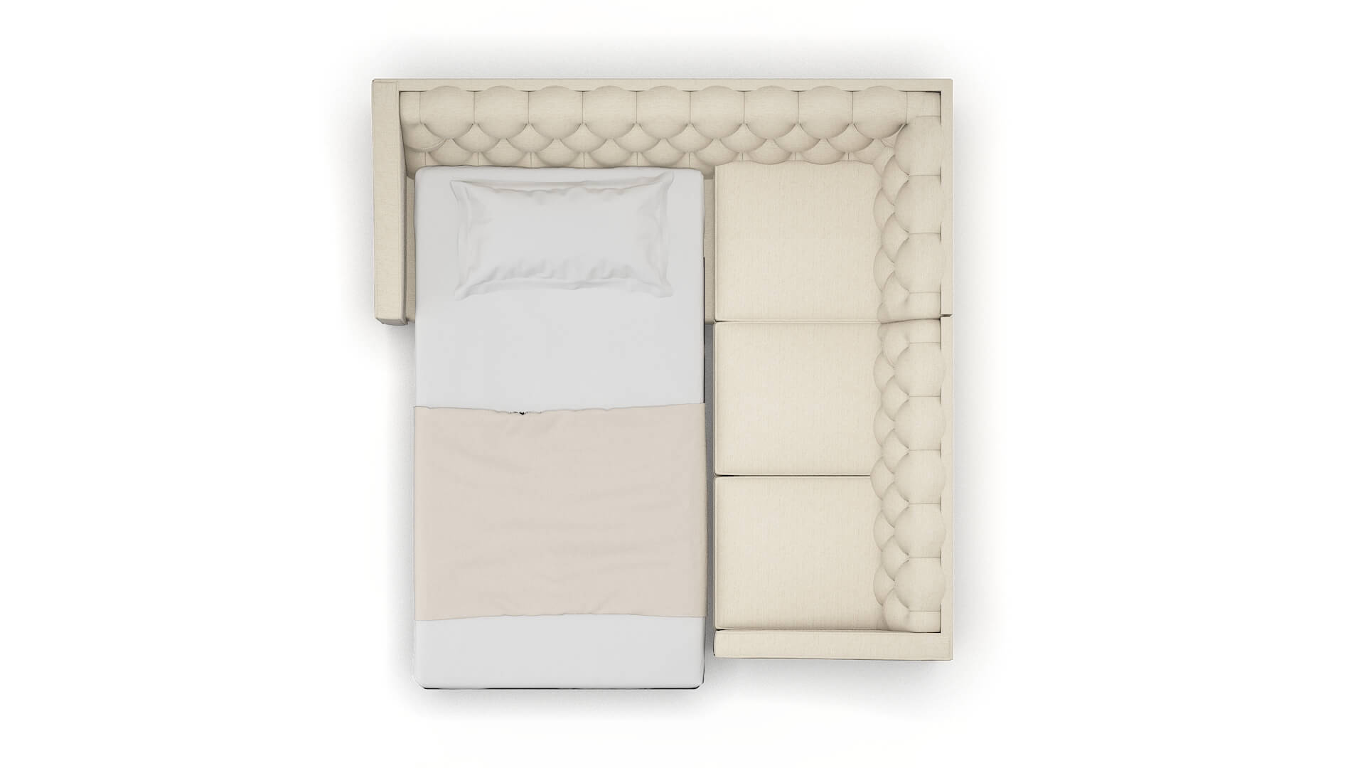 Manchester Chance Sand Sectional Sleeper Espresso legs 3