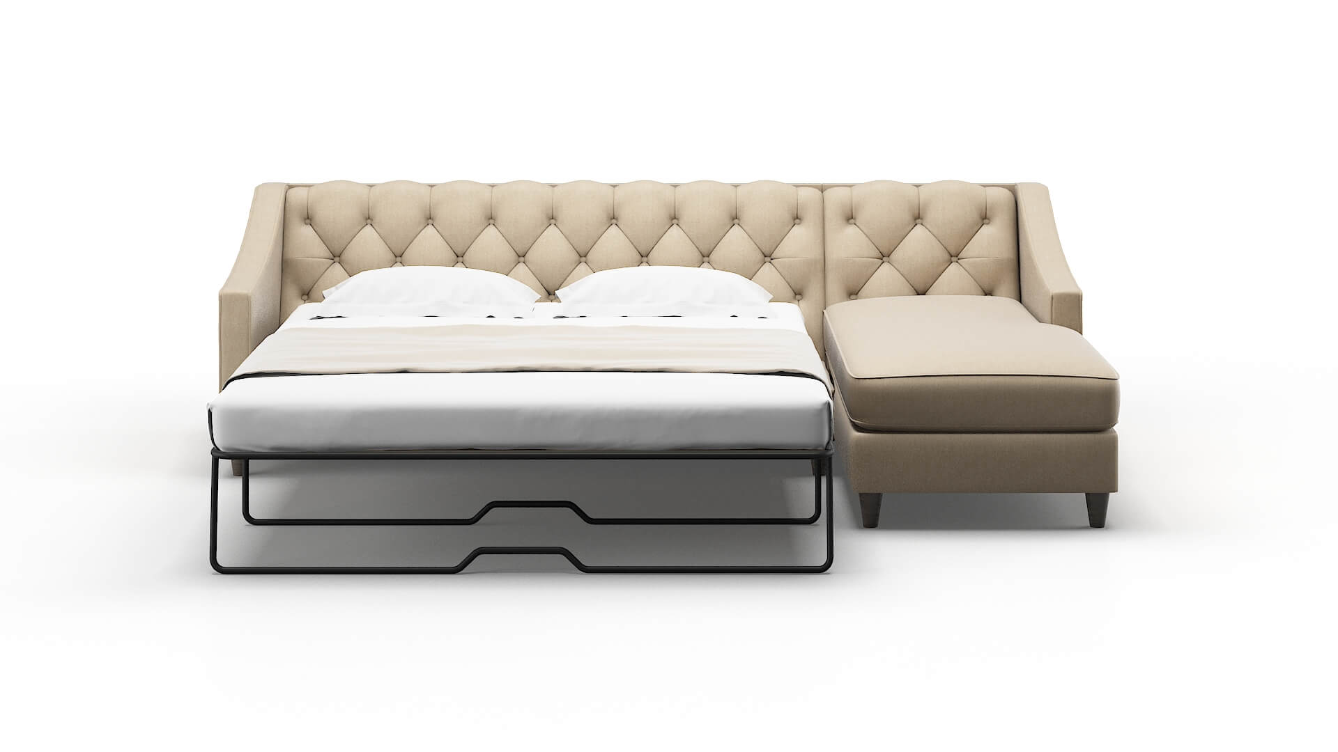 Manchester Cosmo Fawn Panel Sleeper Espresso legs 1