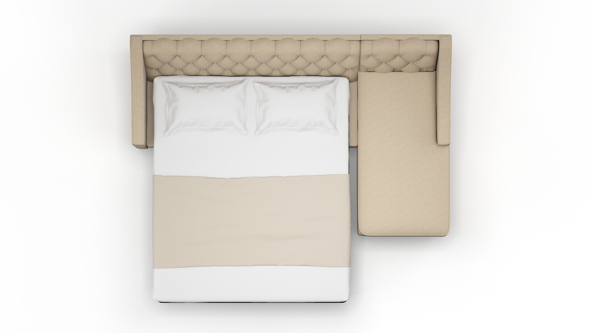 Manchester Cosmo Fawn Panel Sleeper Espresso legs 3