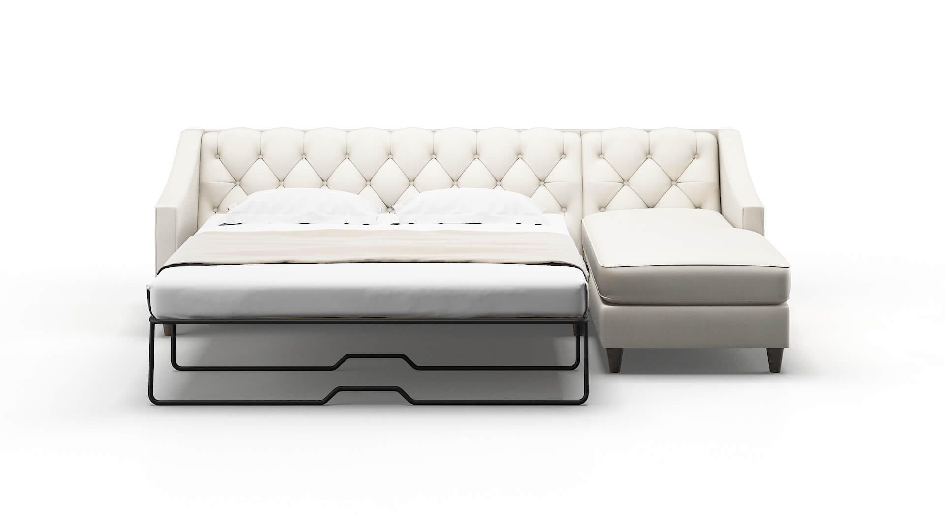 Manchester Cosmo Ivory Panel Sleeper Espresso legs 1