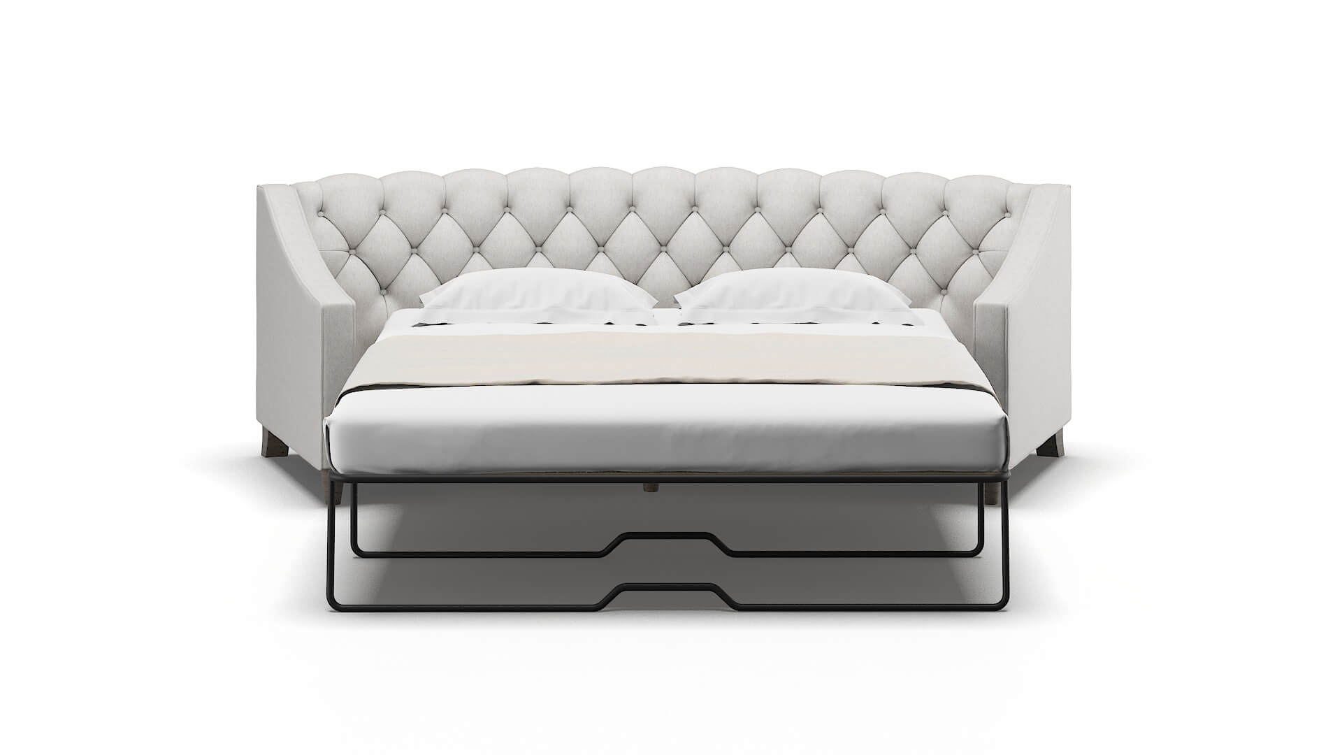 Manchester Cosmo Silver Sofa Sleeper Espresso legs 1