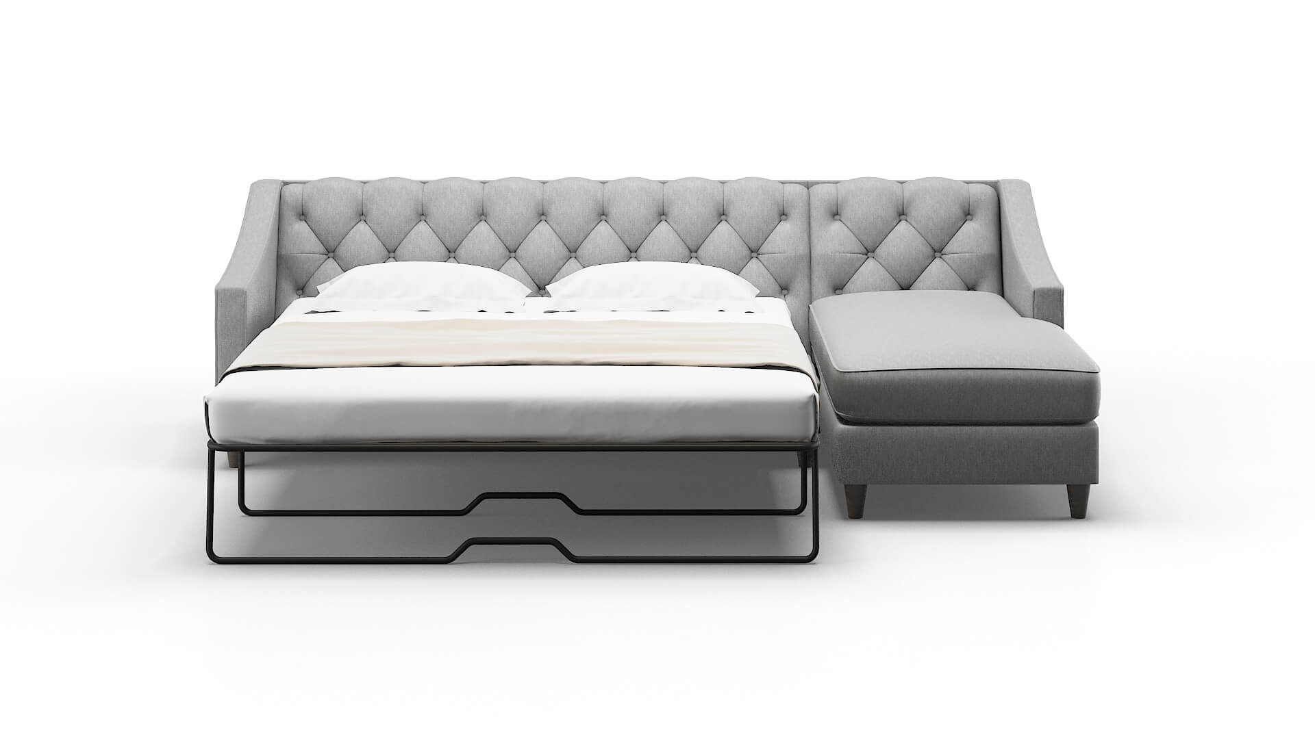 Manchester Cosmo Steel Panel Sleeper Espresso legs 1
