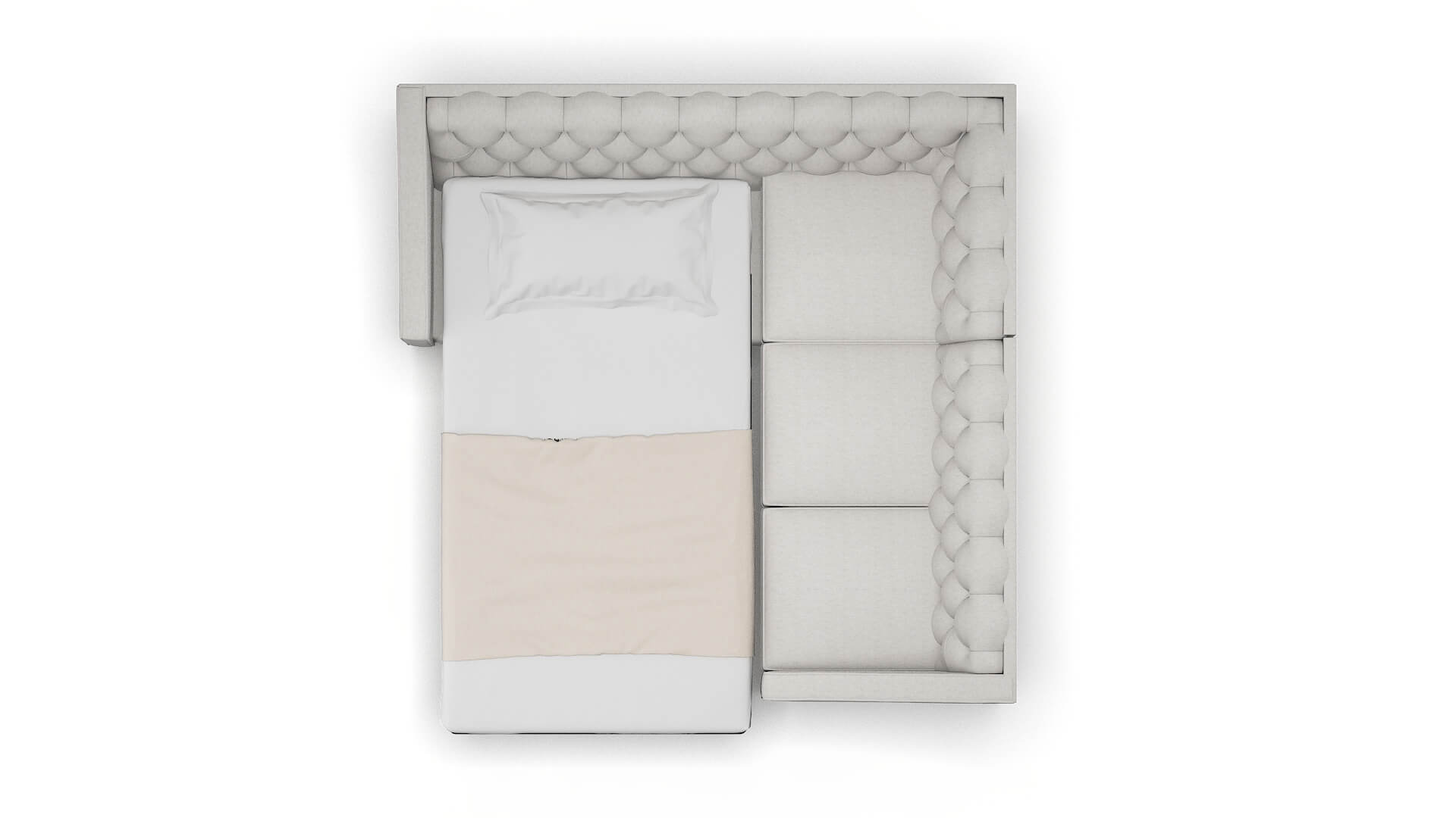 Manchester Curious Spa Sectional Sleeper Espresso legs 3