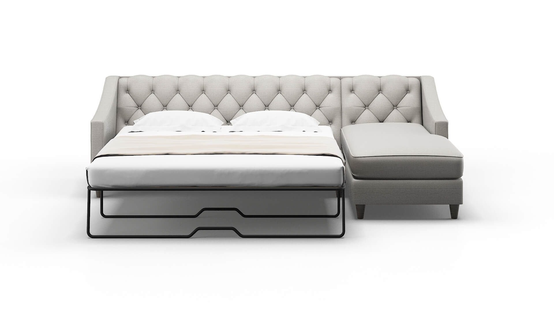 Manchester Derby Grey Panel Sleeper Espresso legs 1