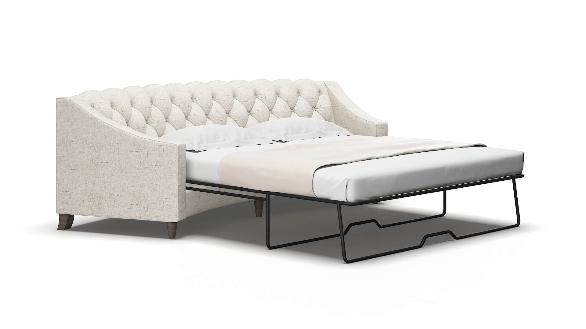 Manchester Derby taupe Sofa sleeper Espresso Legs  2