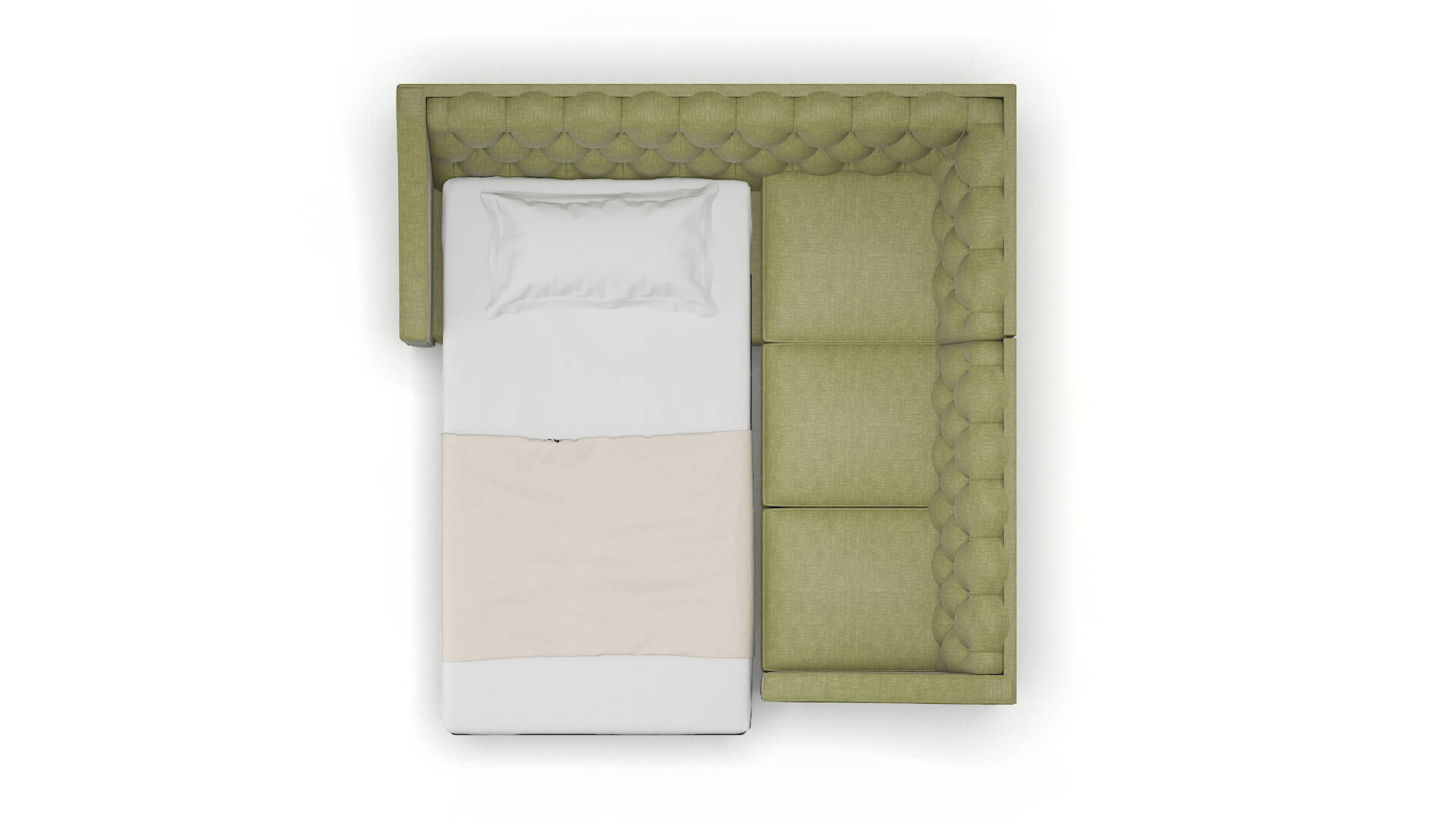 Manchester Dream_d Forest Sectional Sleeper Espresso legs 3