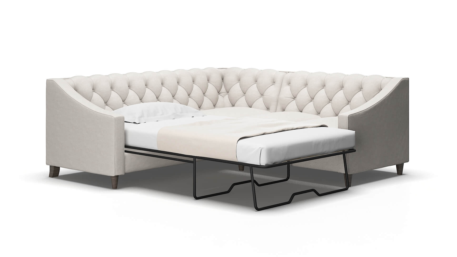Manchester Dream_d Stone Sectional Sleeper Espresso legs 2