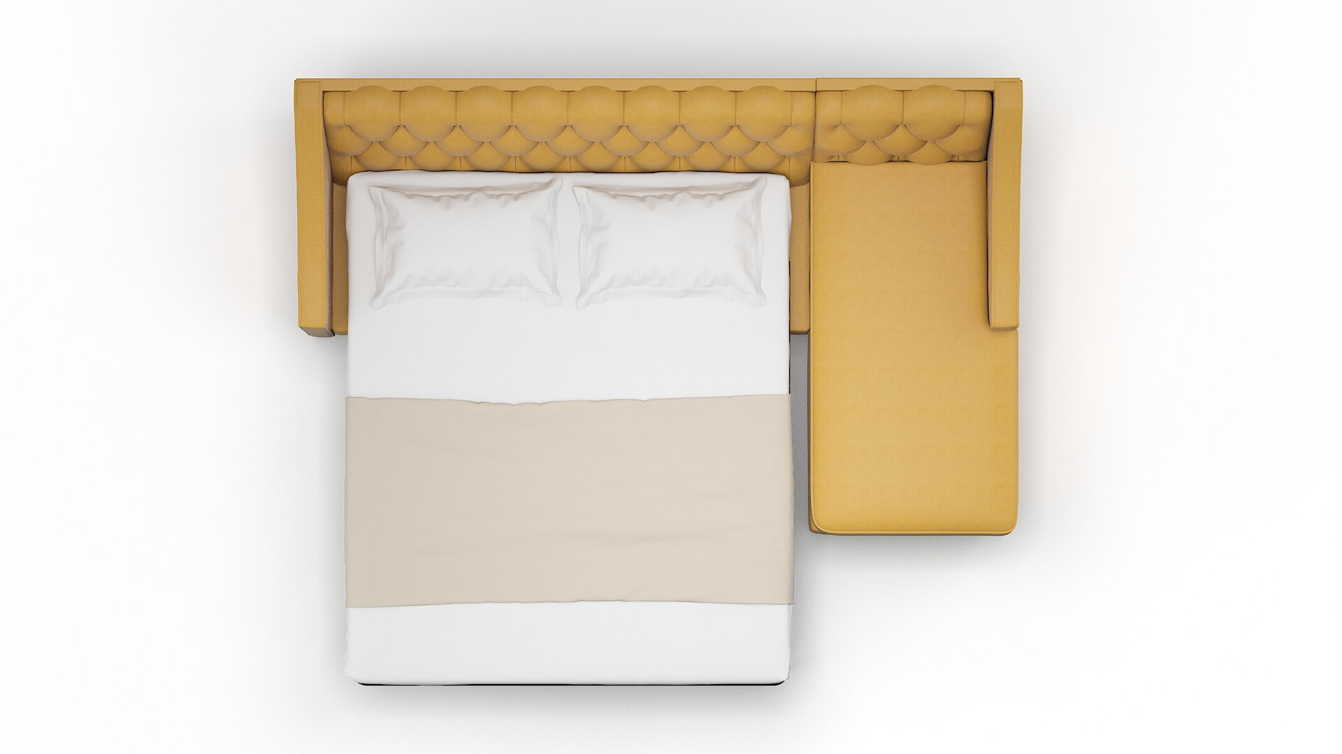 Manchester Dream_d Sunflower Panel Sleeper Espresso legs 3