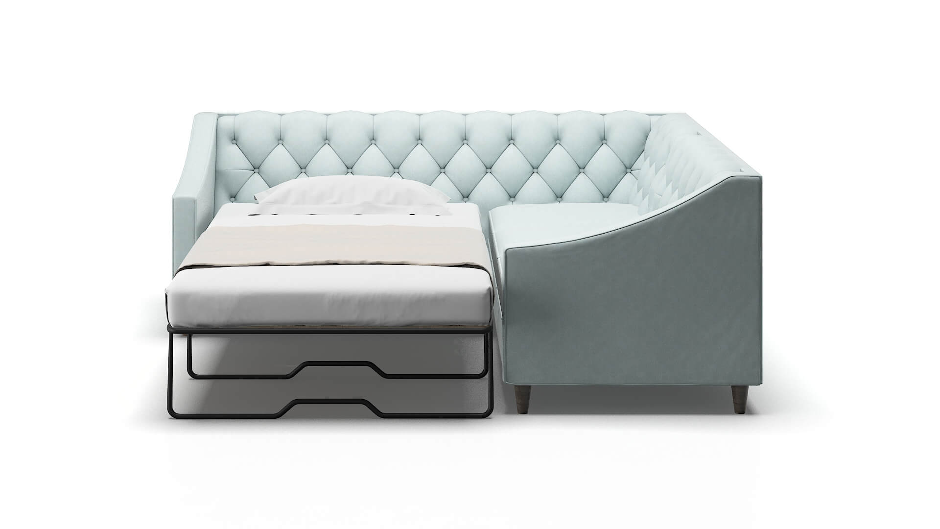 Manchester Elliot Spa Sectional Sleeper Espresso legs 1